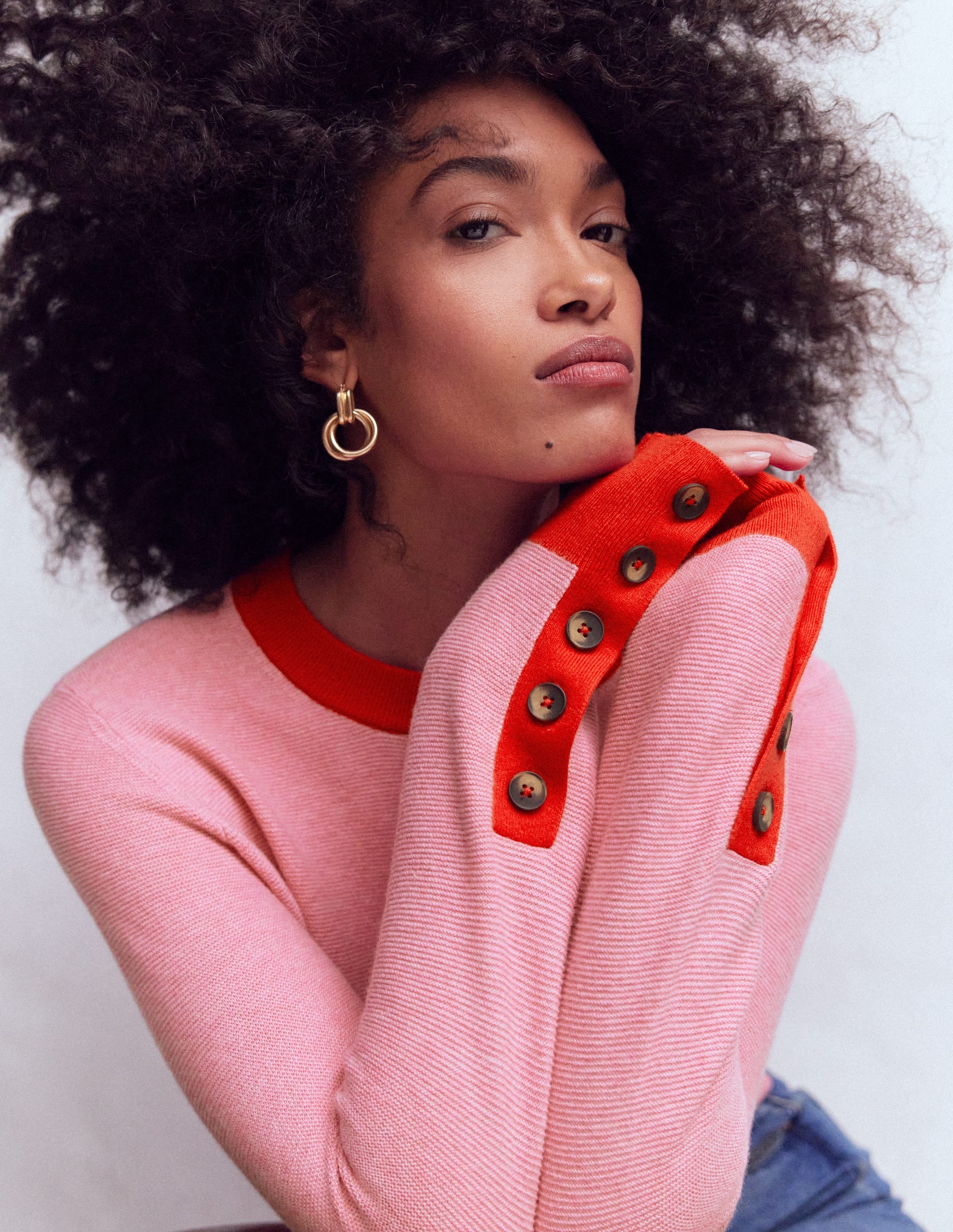 Pull Grace colourblock-Rose Pink Lady - Image 2