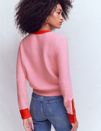 Grace Pullover in Blockfarben-Pink Lady-4