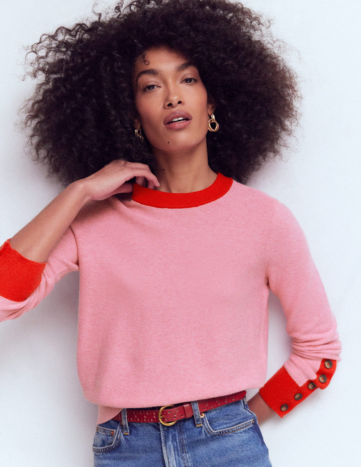 Pull Grace colourblock-Rose Pink Lady - Image 5