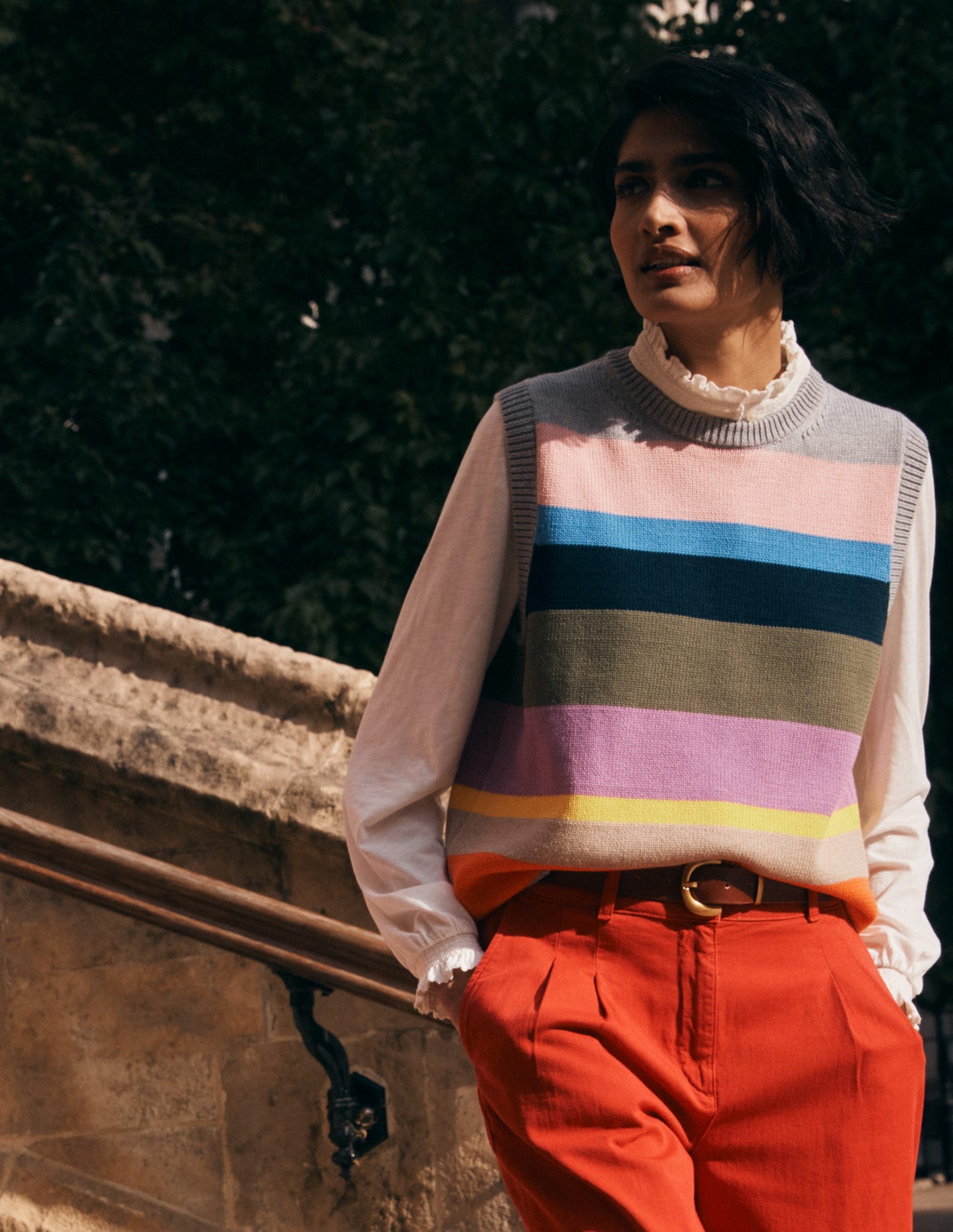 Lucy Baumwoll-Oberteil-Bunt, Regenbogen