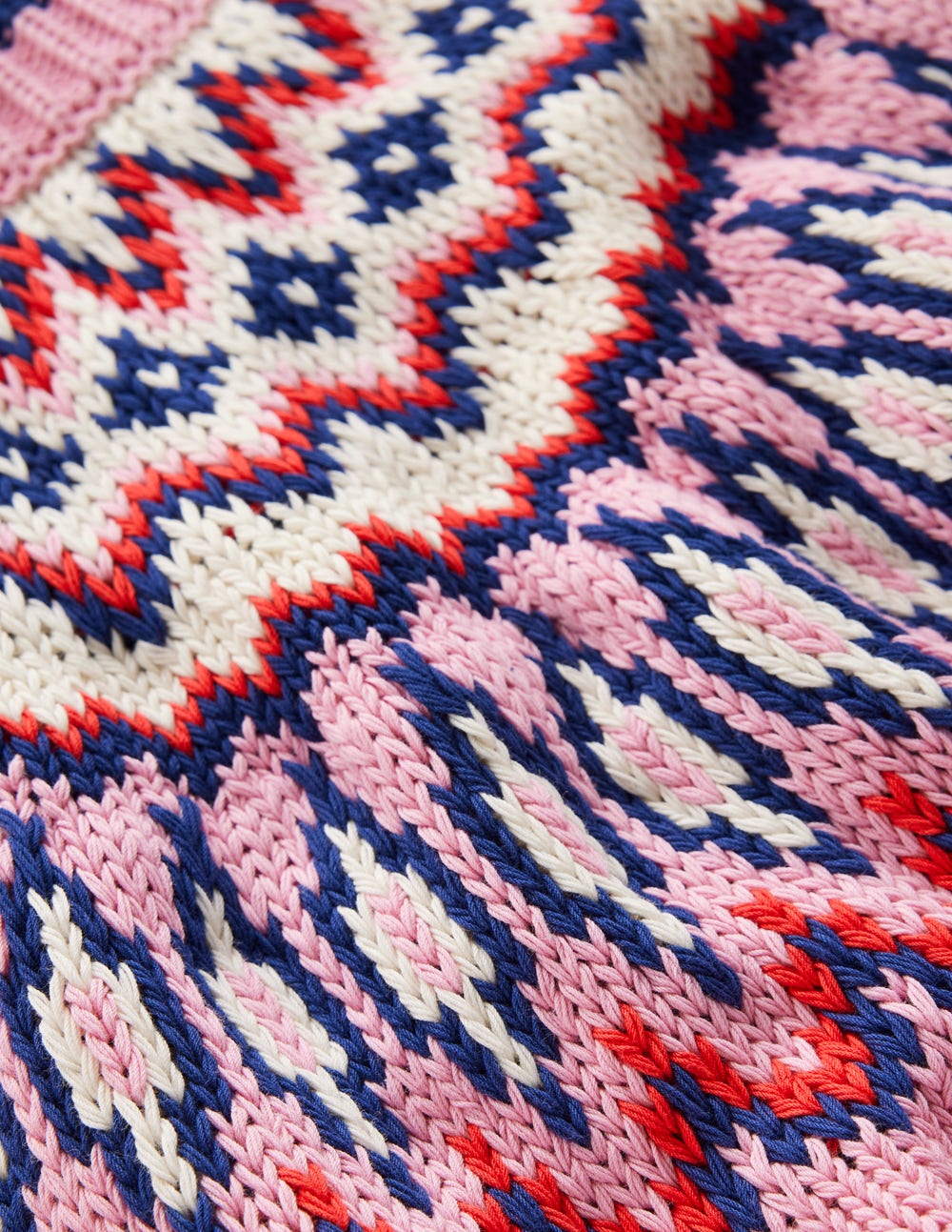 Margot T-Shirt mit Puffärmeln-Mandelrosa Fair-Isle-6