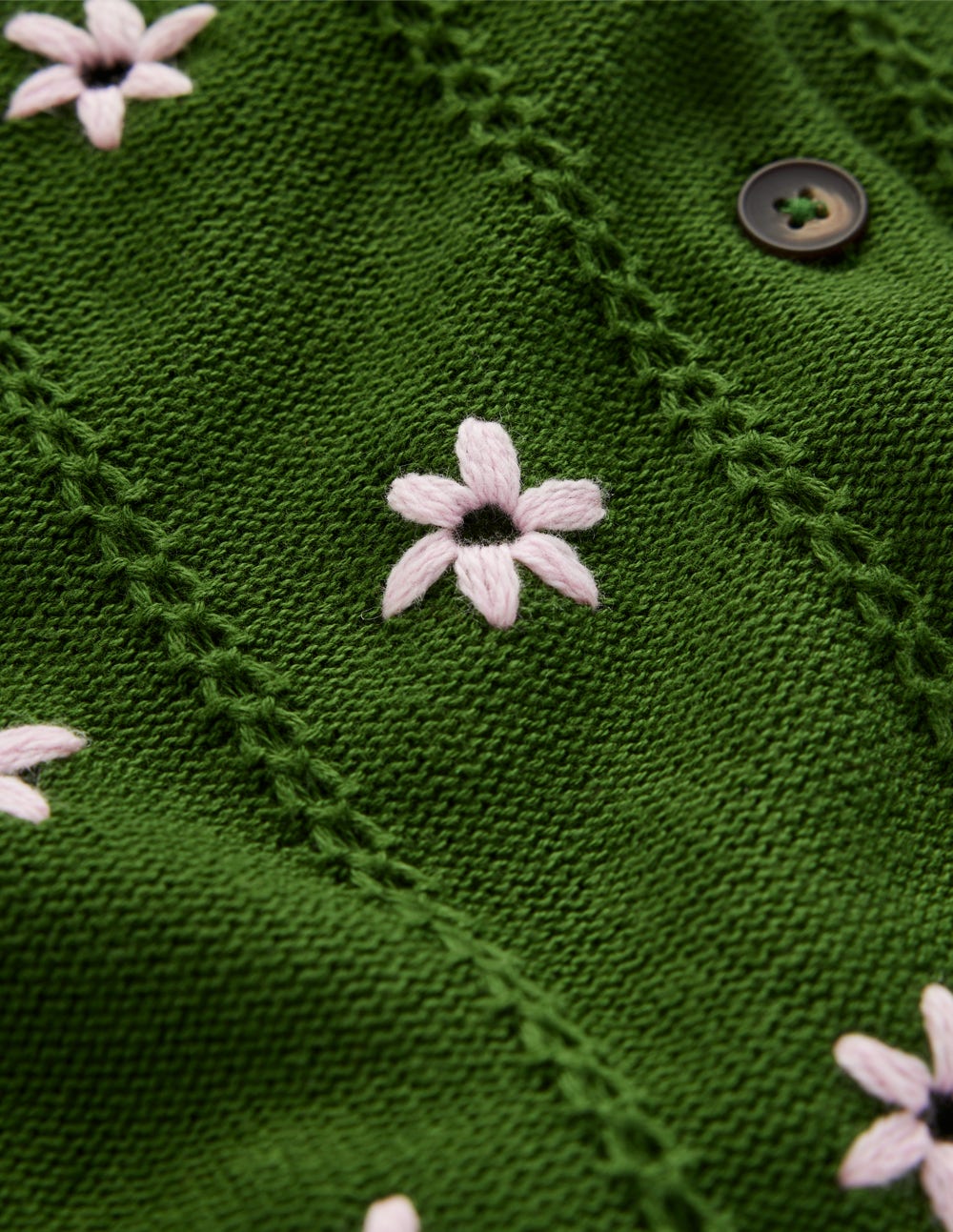 Cardigan Valeria à détails crochet-Vert promenade, broderie - Image 6