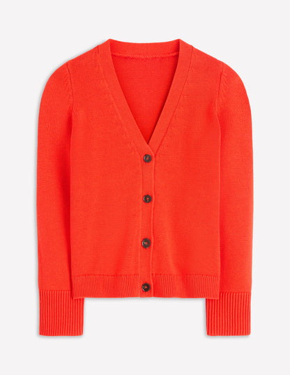 Cardigan décontracté Lucy en coton-Orange Vif-7
