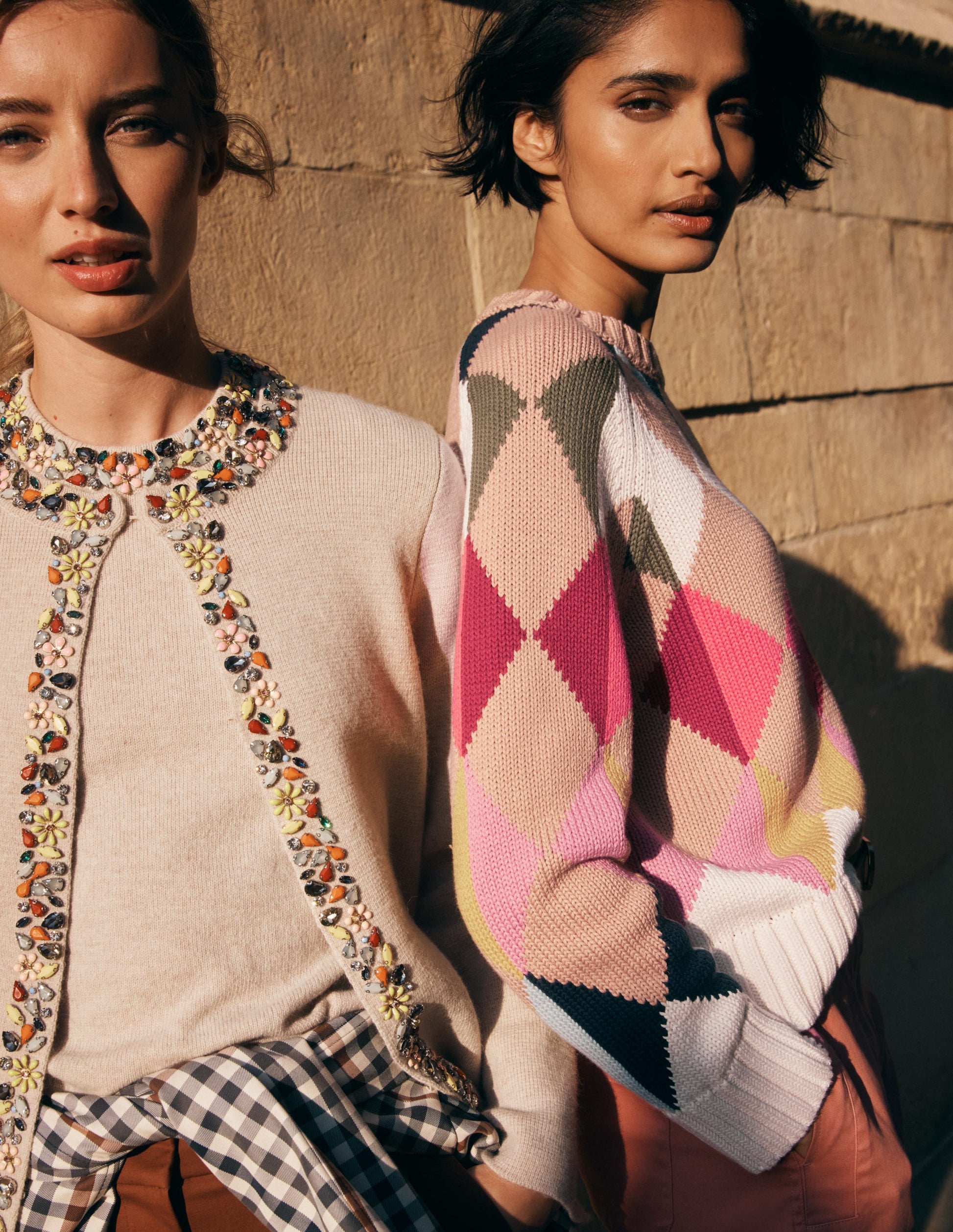 Camilla Argyle-Pullover aus Baumwolle-Bunt, Argyle-Muster-2