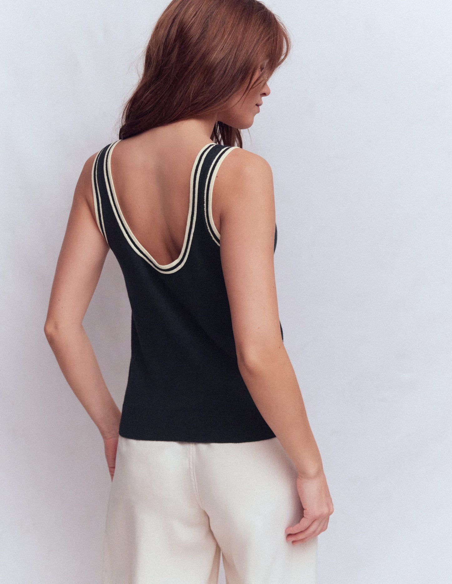 Liz Gestreiftes Top-Marineblau