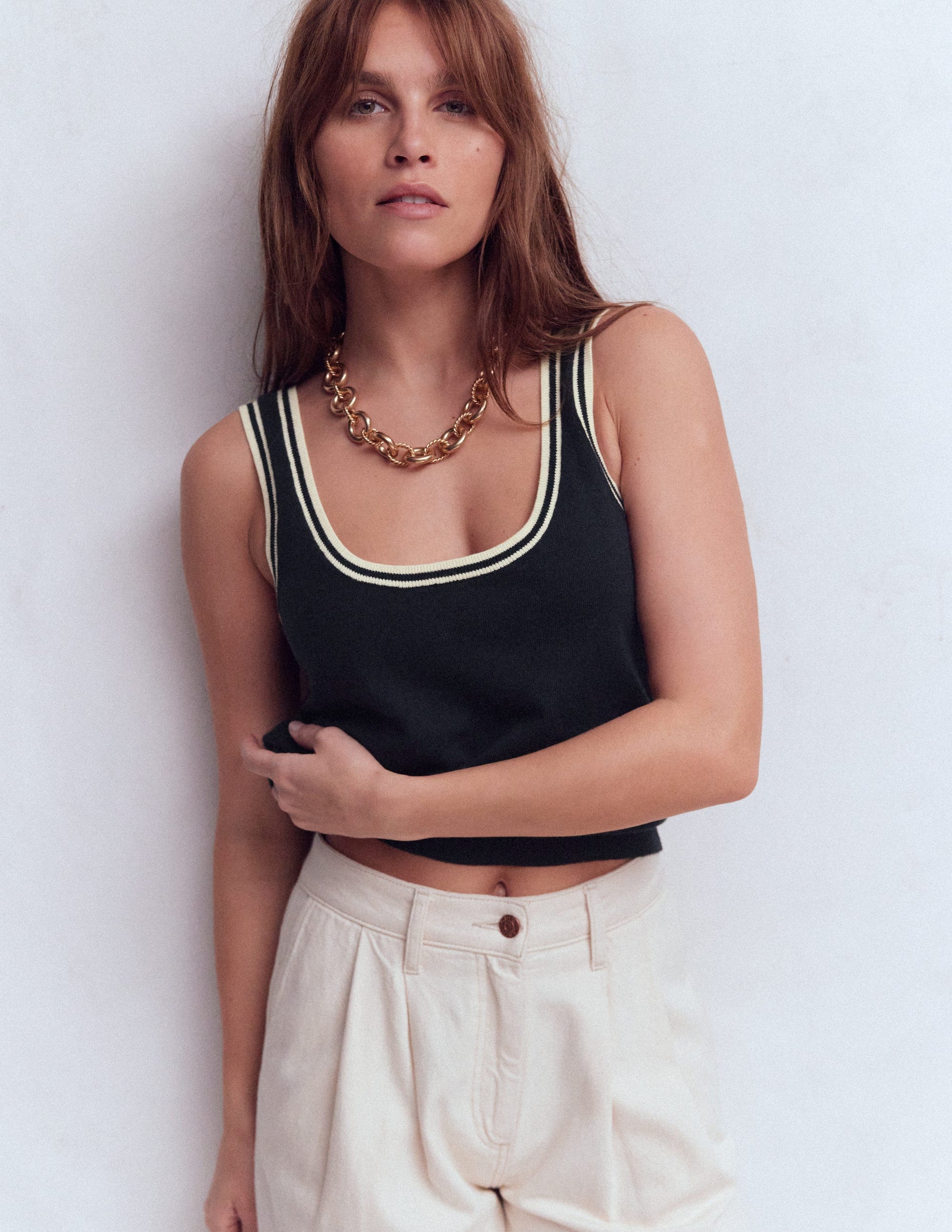 Liz Gestreiftes Top-Marineblau-4