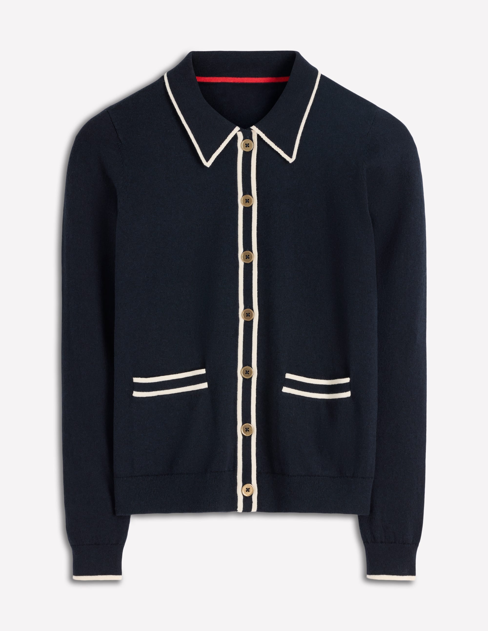 Liz Strickjacke mit Kragen-Marineblau - Image 5