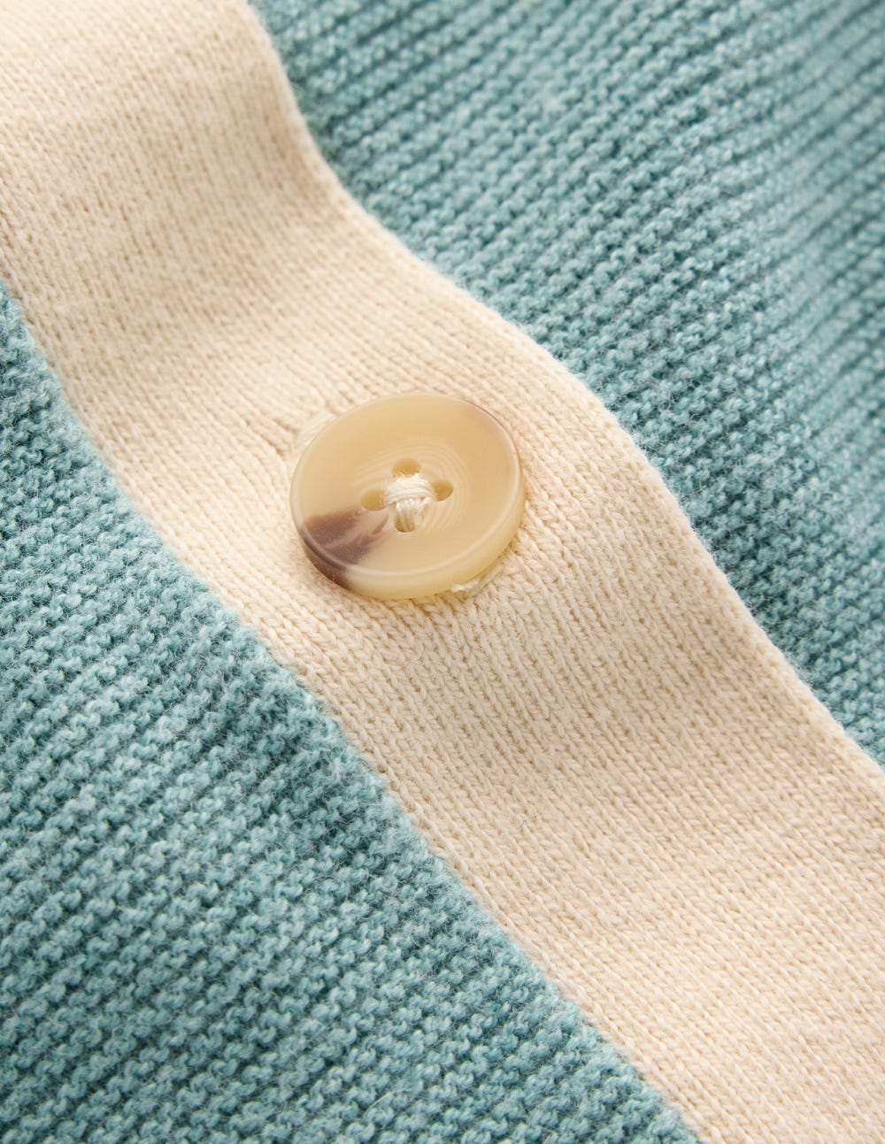 Grace Strickjacke in Blockfarben-Gedecktes Jadeblau