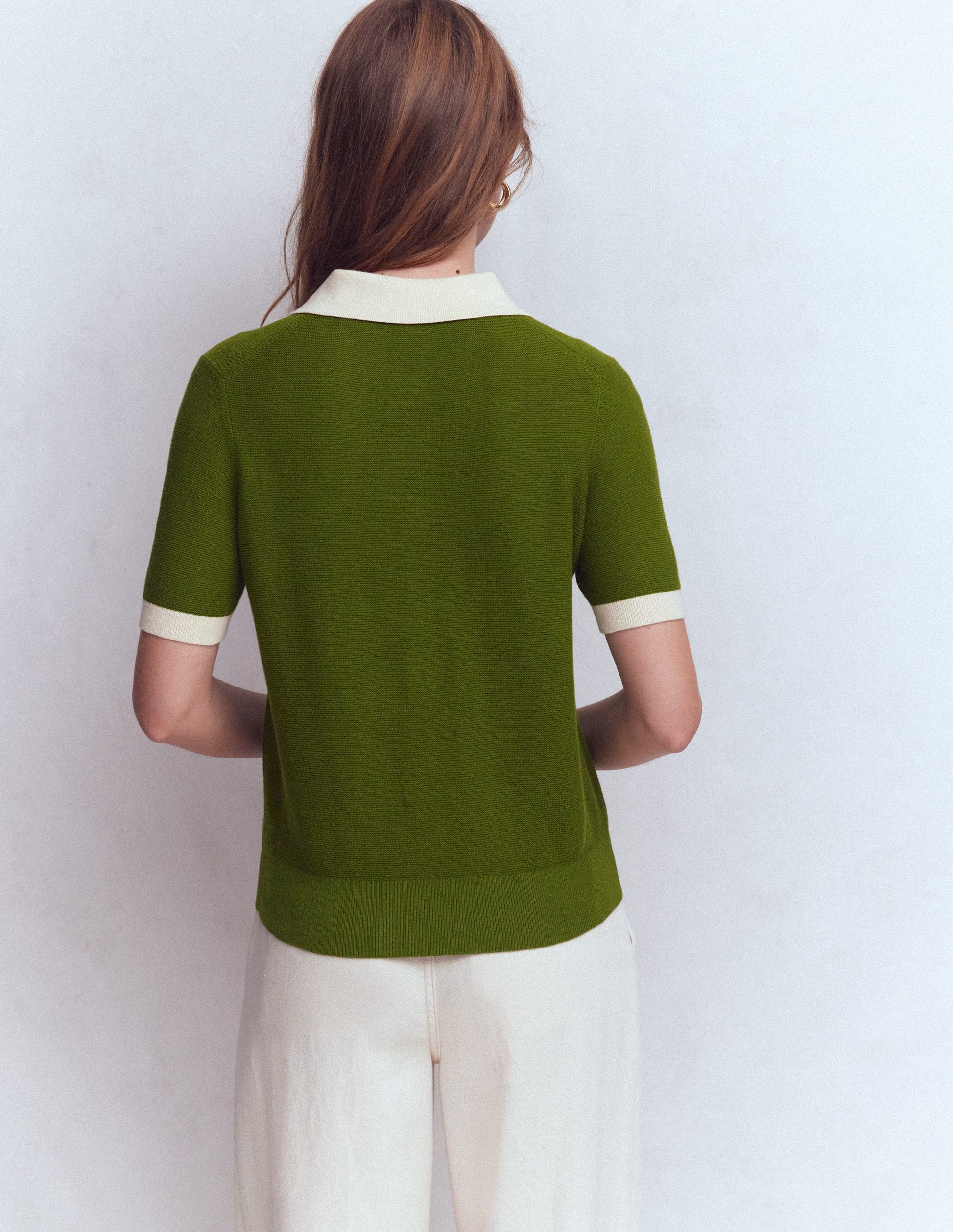 T-shirt Grace colourblock-Vert promenade-4