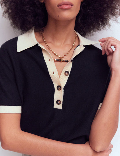 Grace T-Shirt in Blockfarben-Marineblau-3