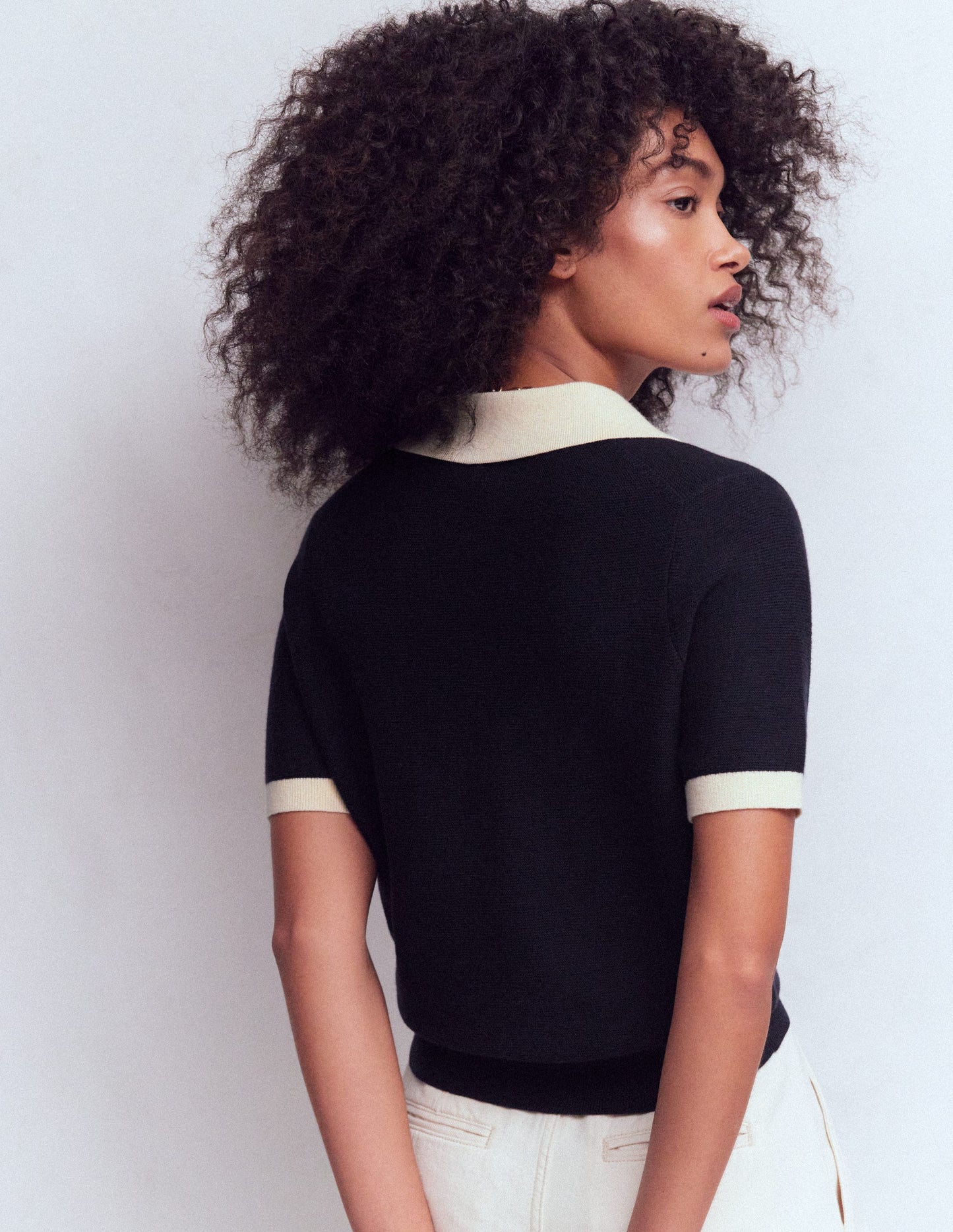 Grace T-Shirt in Blockfarben-Marineblau