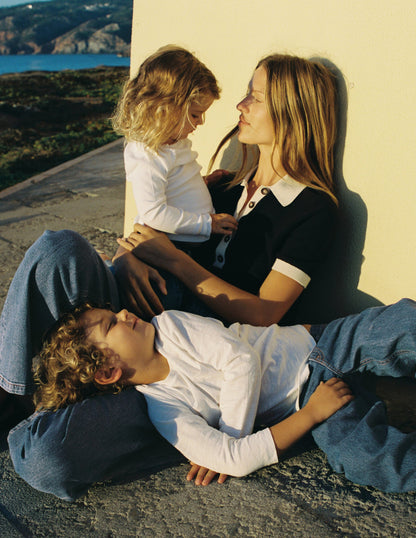 Grace T-Shirt in Blockfarben-Marineblau-2