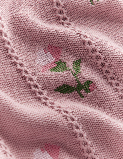 Pull Valeria à détails crochet-Rose, broderie-6