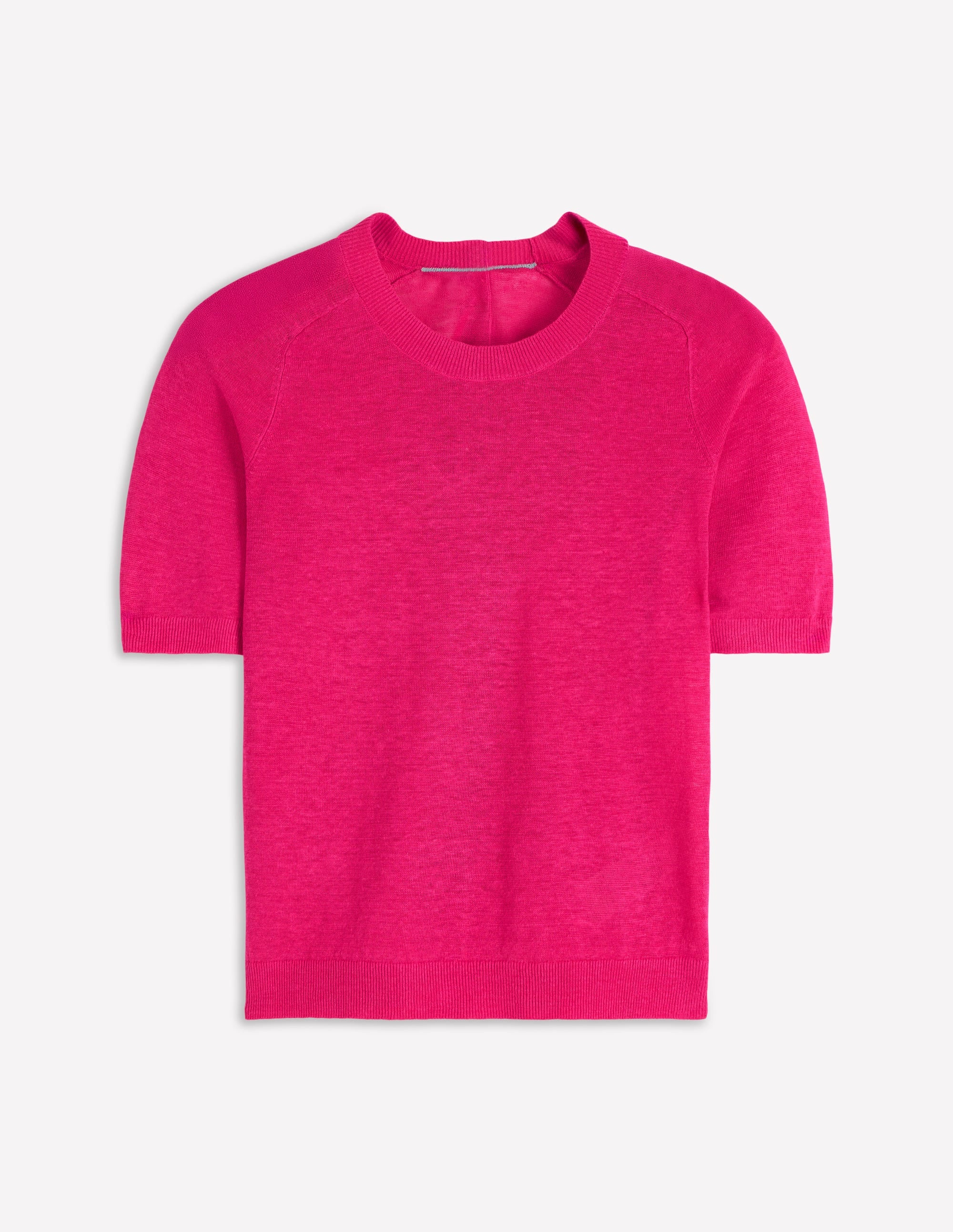 Agnes Leinen-T-Shirt mit Knopfleiste-Rosarot - Image 6