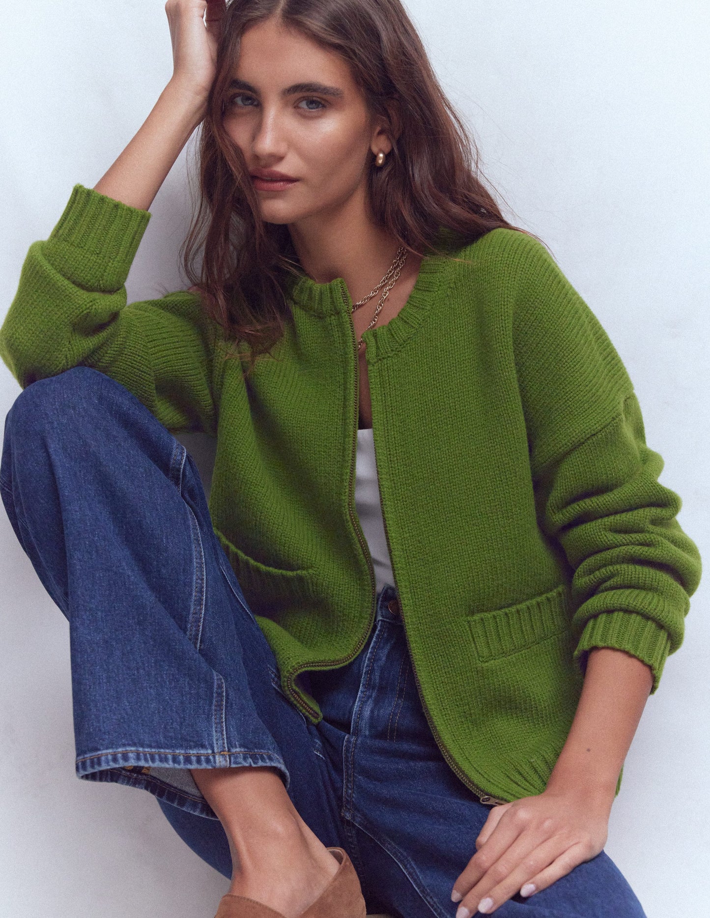 Maya Jacke mit Reißverschluss-Kräutergarten