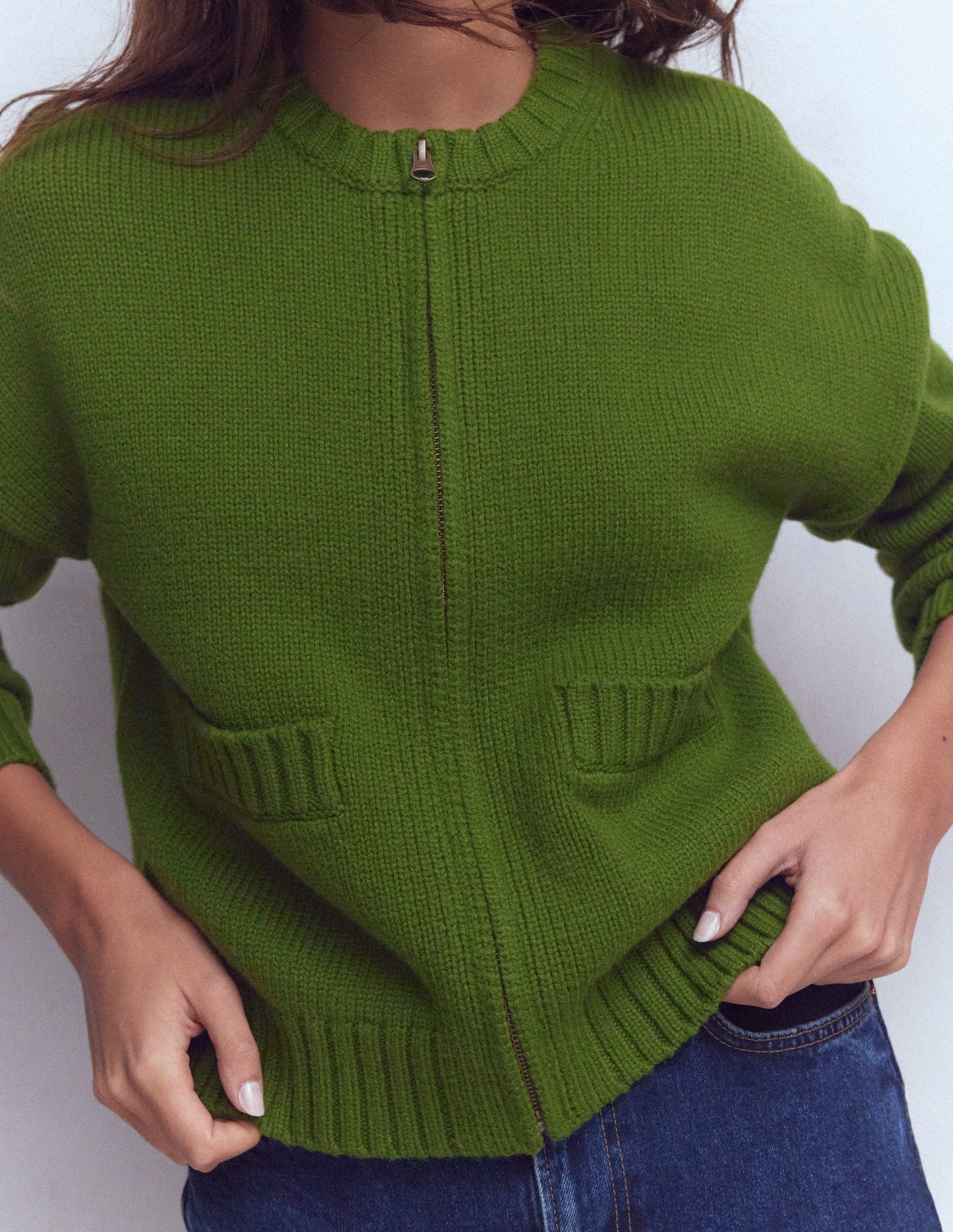 Maya Jacke mit Reißverschluss-Kräutergarten