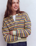 Maya Jacke mit Reißverschluss-Naturweiß, Regenbogen