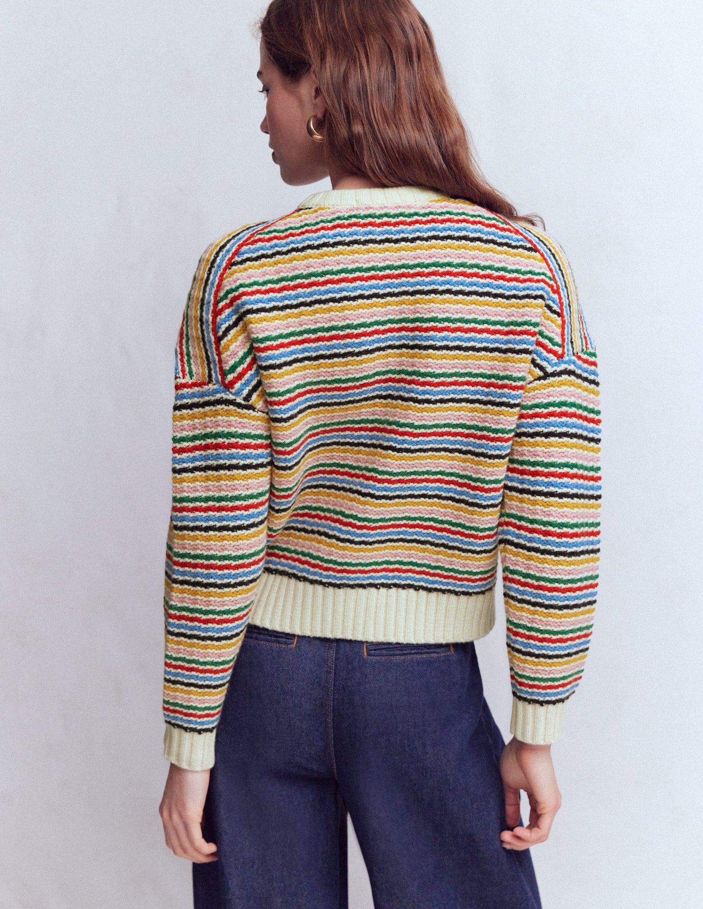 Maya Jacke mit Reißverschluss-Naturweiß, Regenbogen