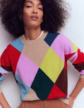 Pull Anastasia en cachemire-Pull à losanges multi