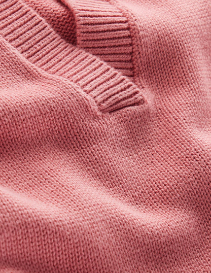 Lucy Henley-Pullover aus Baumwolle-Graurosa-6