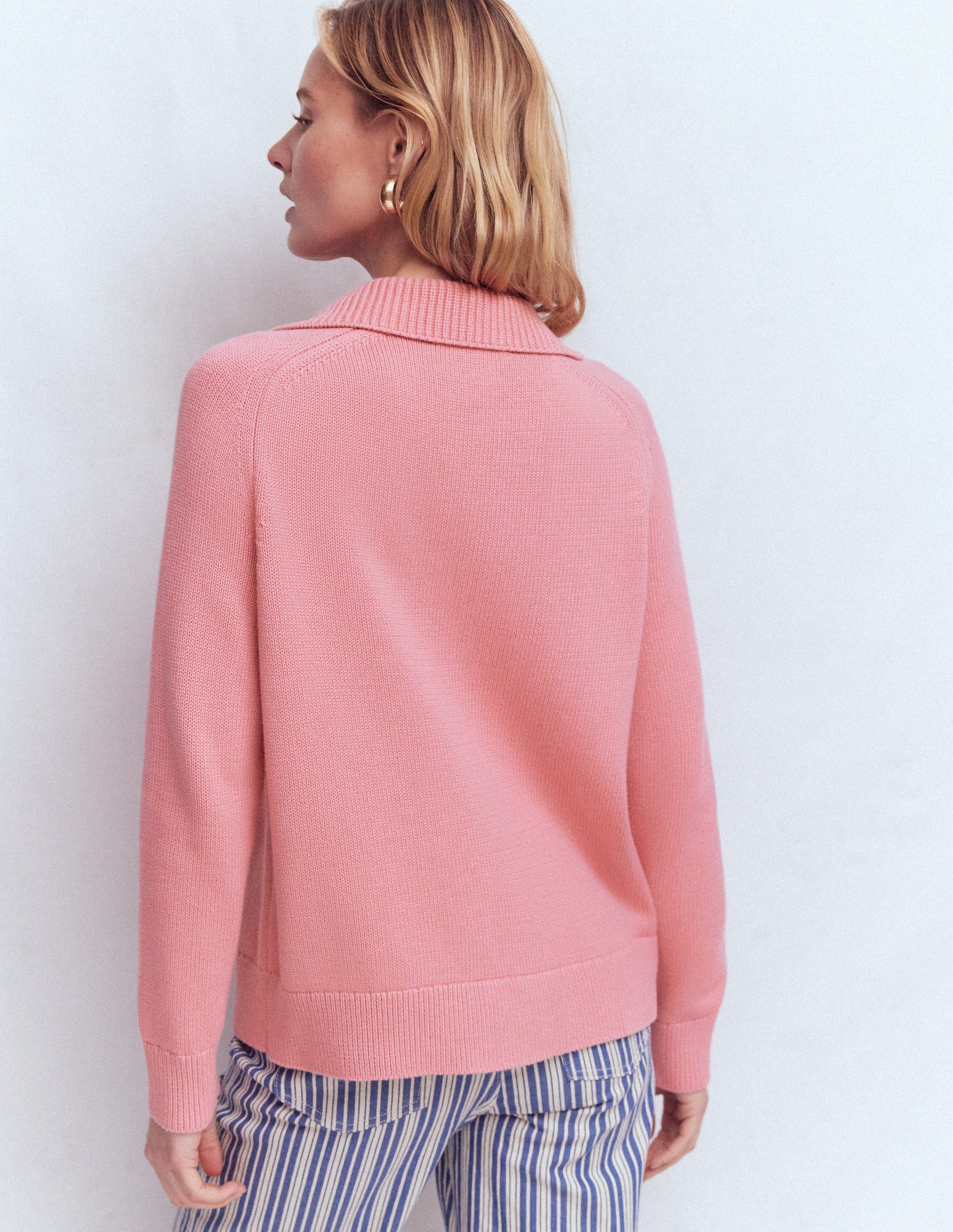 Lucy Henley-Pullover aus Baumwolle-Graurosa-3