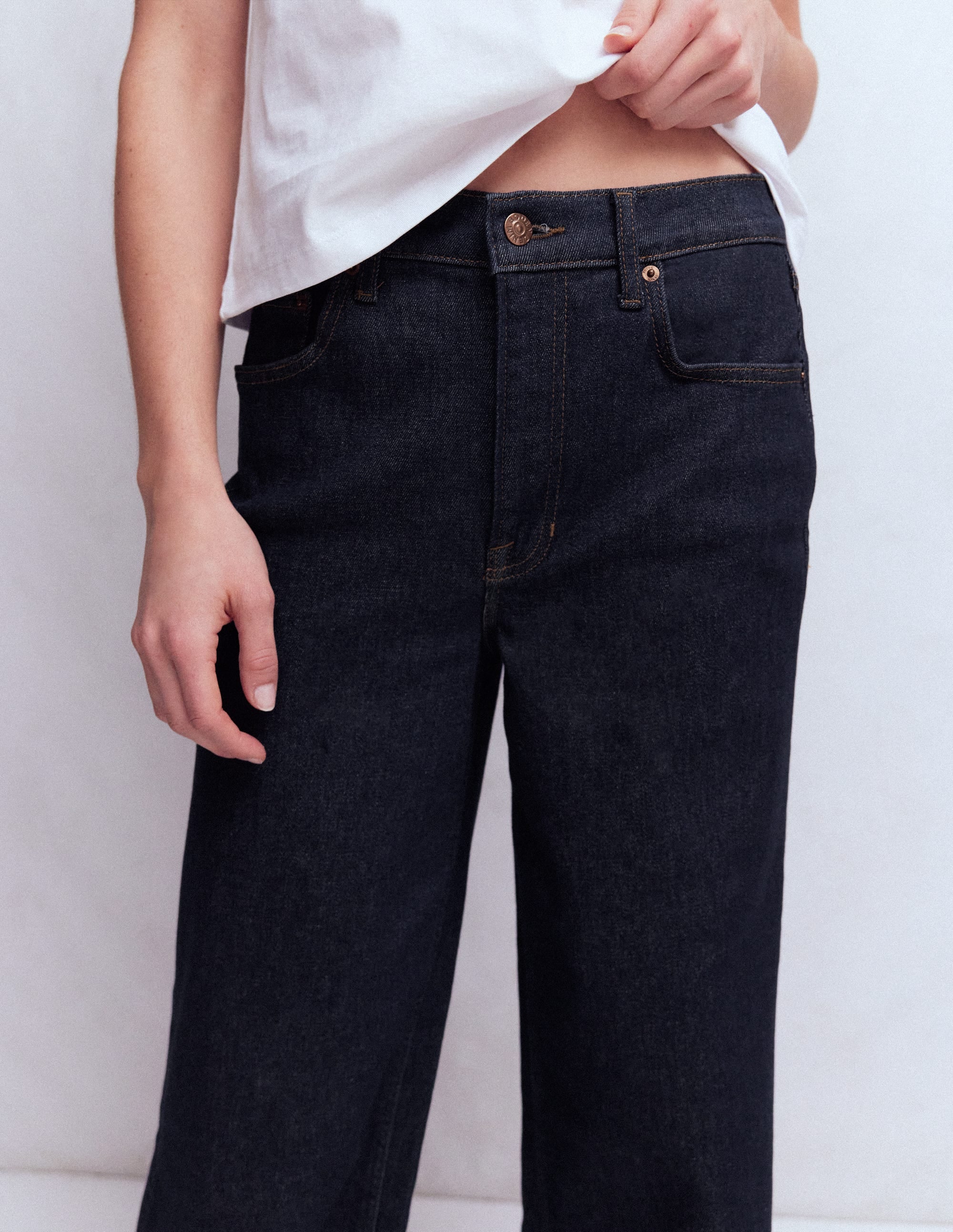 Jean large taille haute-Indigo Délavé - Image 2