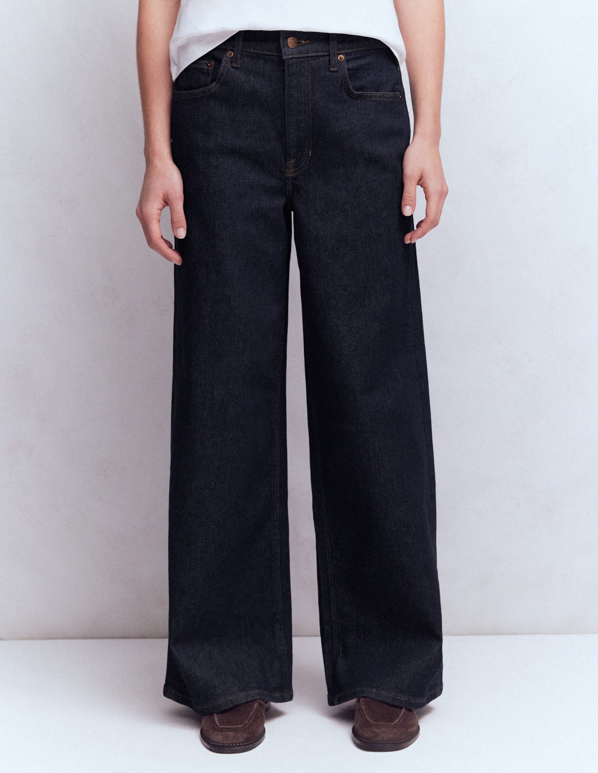 Jean large taille haute-Indigo Délavé - Image 4