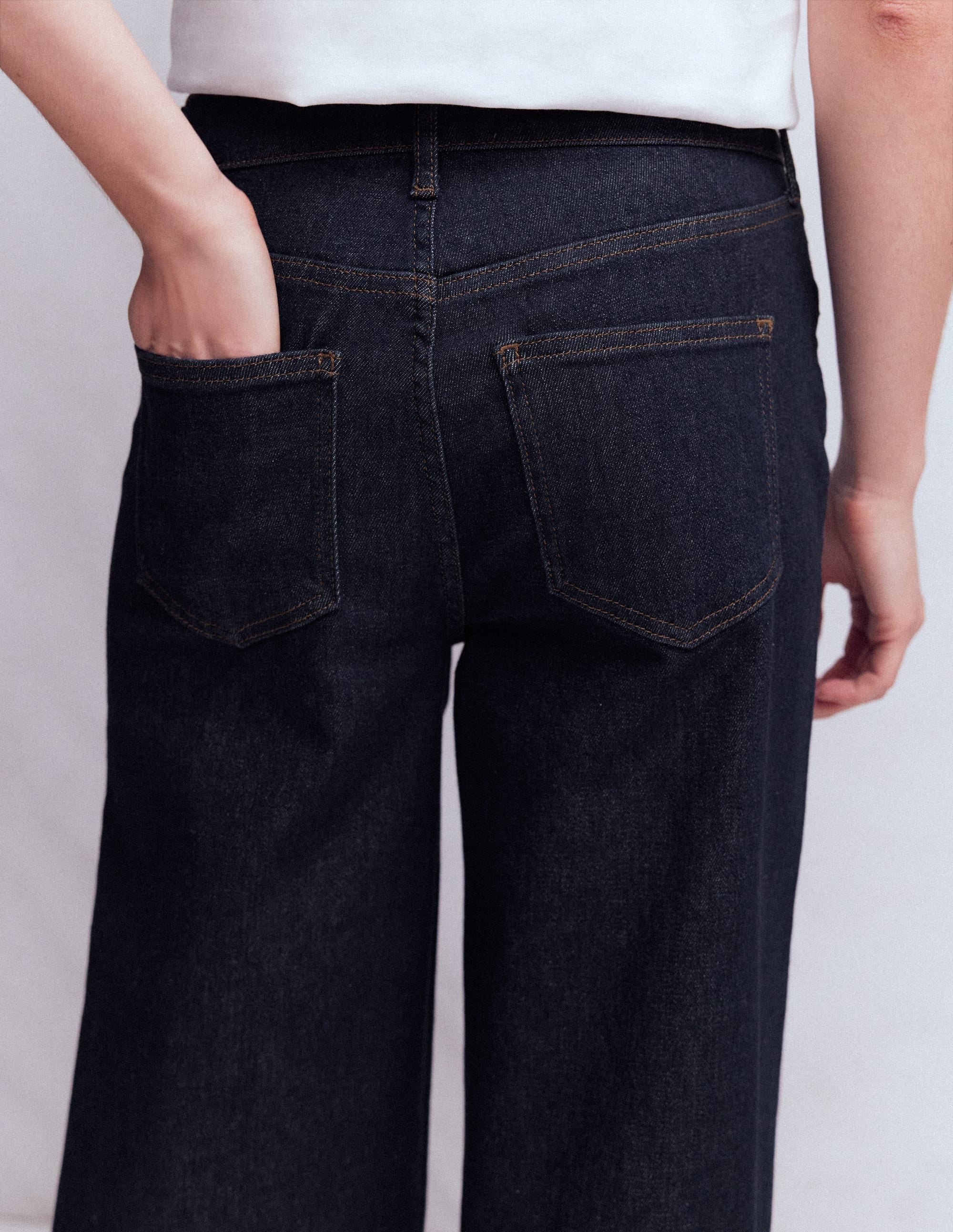 Jean large taille haute-Indigo Délavé - Image 5