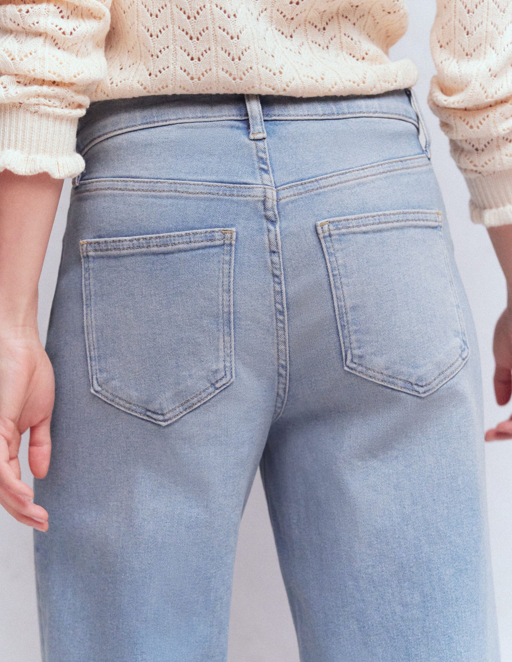 High Rise Wide Leg Jeans-Light Vintage-2