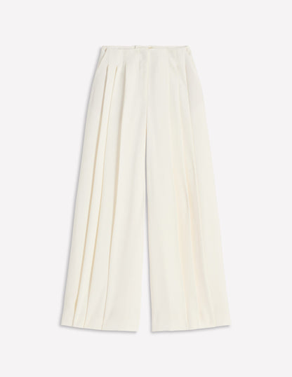 Regent Wide Leg Trousers-Ivory-5