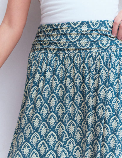 Rosaline Jersey-Rock-Blau, Blumenterrasse-2