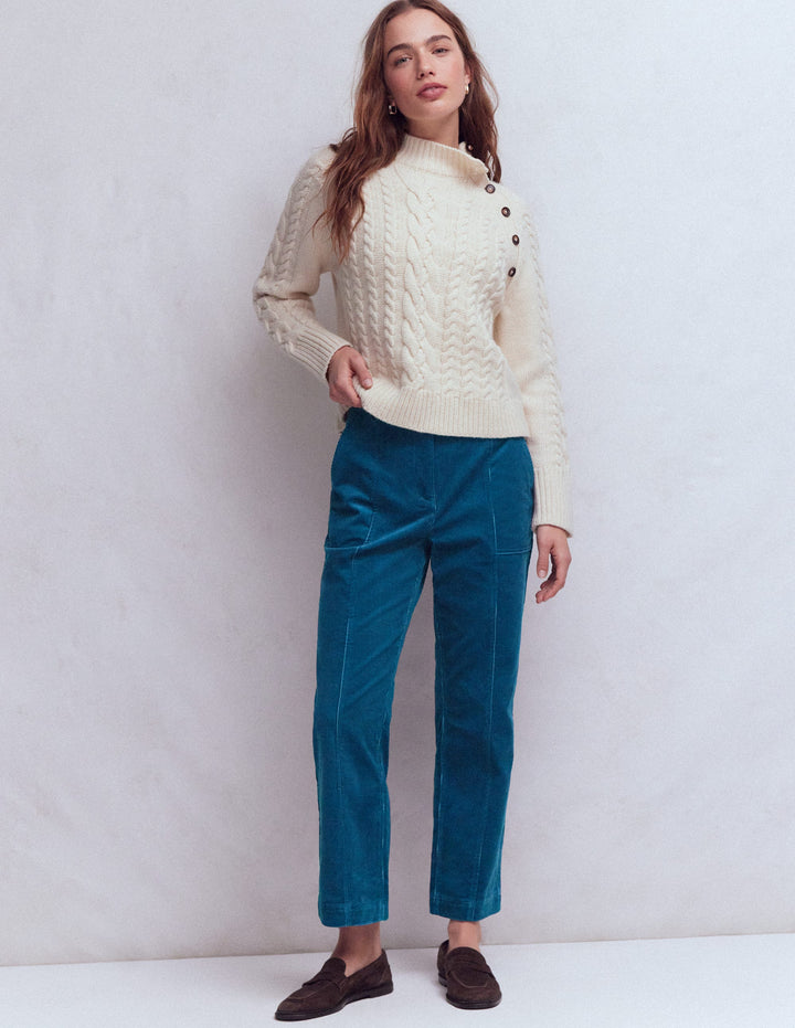 Pimlico Cord Trousers-Indigo Blue
