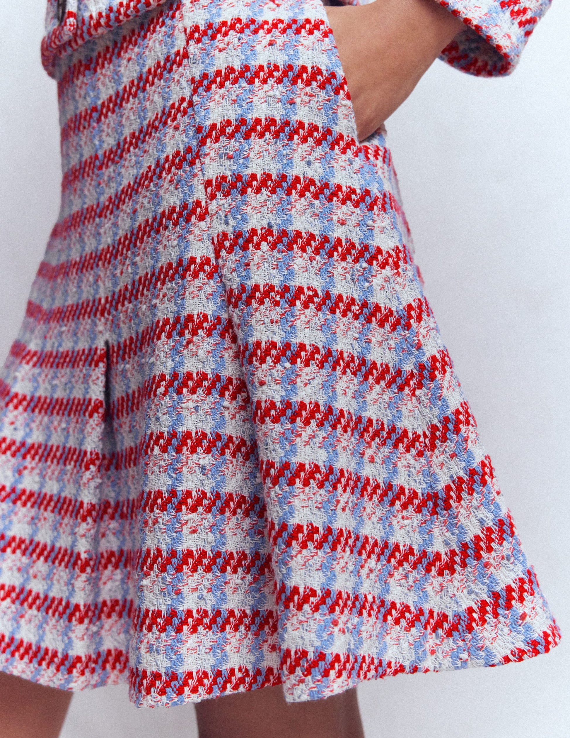 Ausgestellter, texturierter Rock-Rosa Texturiert-2