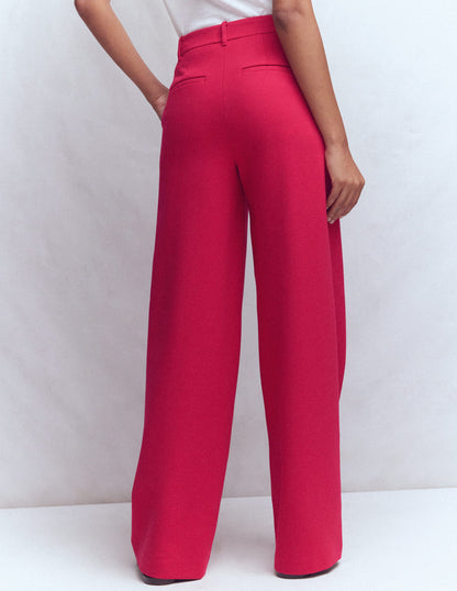 Belgravia Ponte Trousers-Pomegranate-3