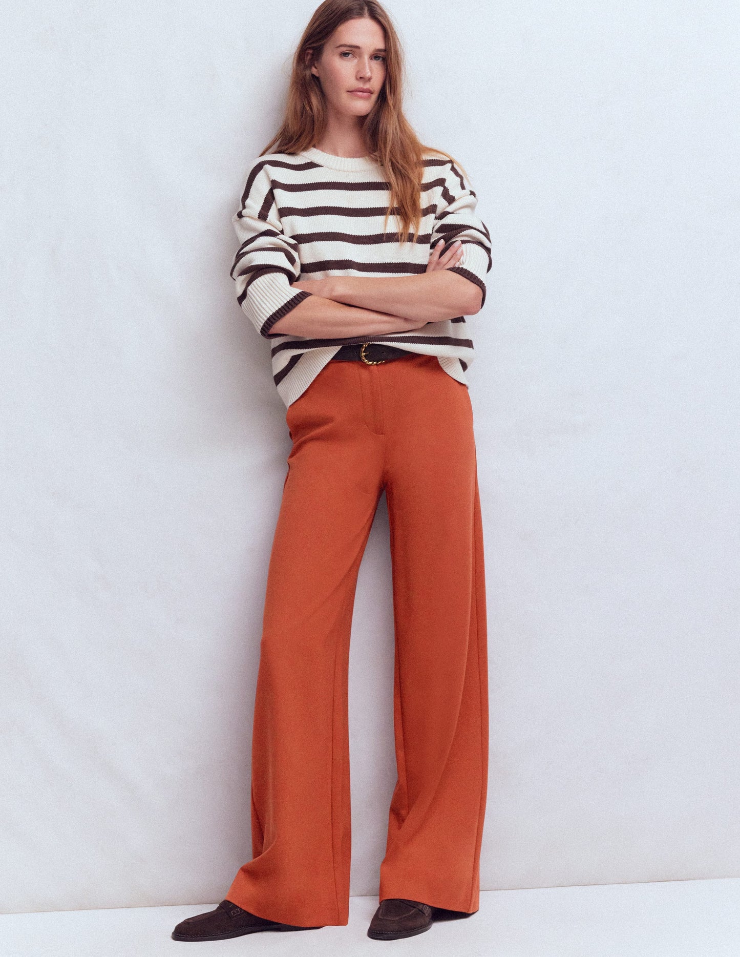 Belgravia Ponte-Hose-Braun-Orange