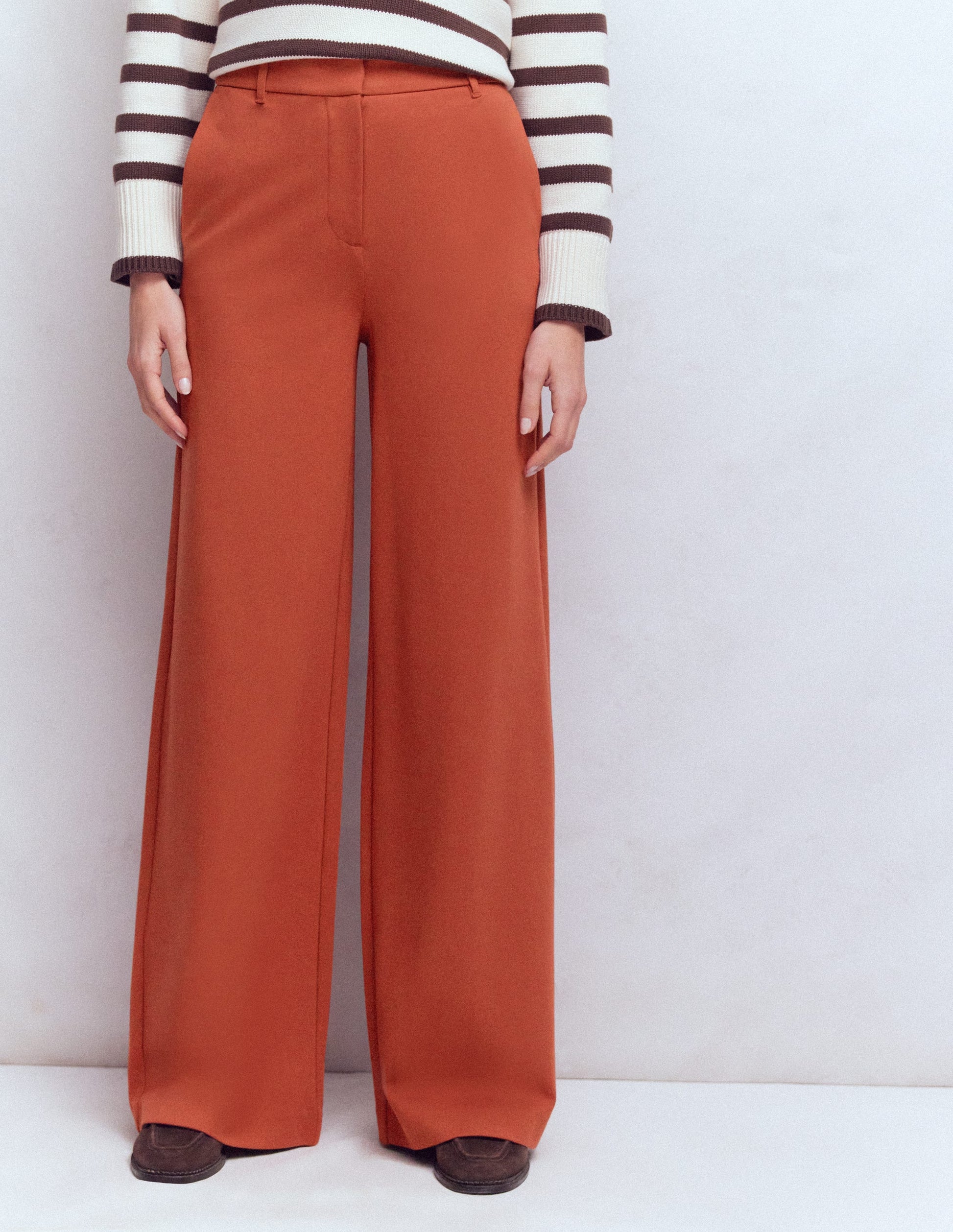 Belgravia Ponte-Hose-Braun-Orange-4