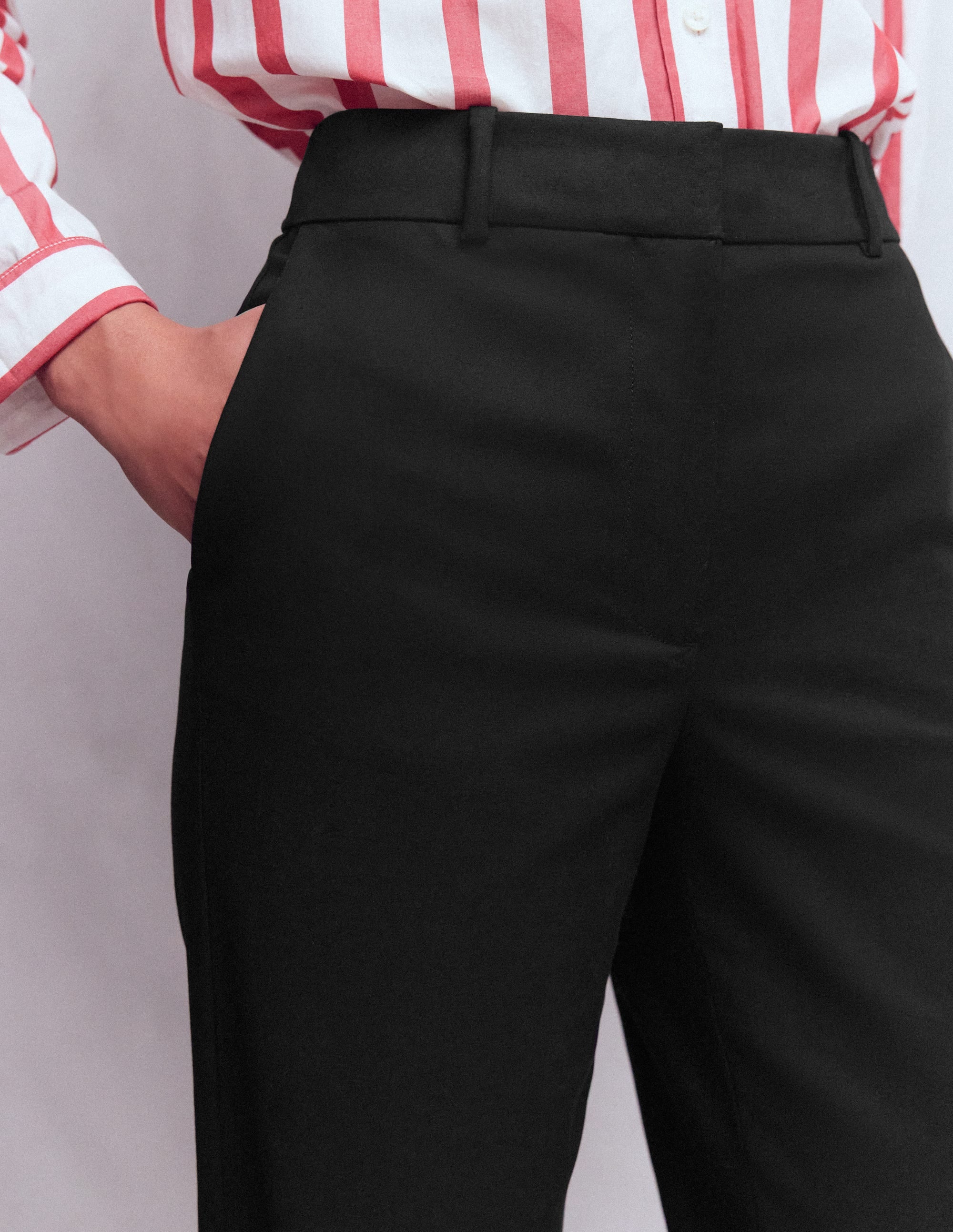 Canonbury Cotton Trousers-Black - Image 2