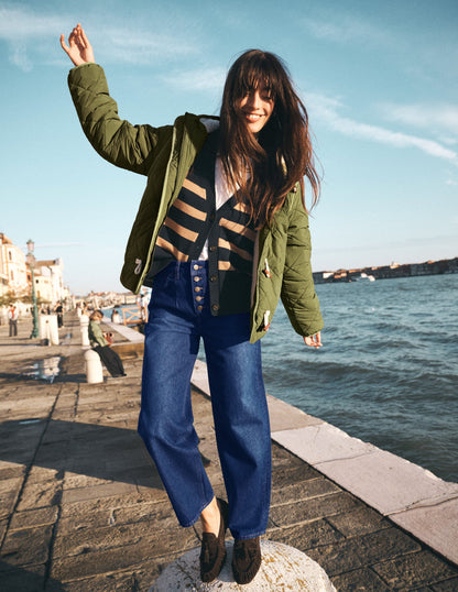 Jeans mit geradem Bein und sichtbarer Knopfleiste-Indigo-6