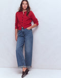 Jeans mit mittelhohem Bund und geradem Bein-Medium Vintage