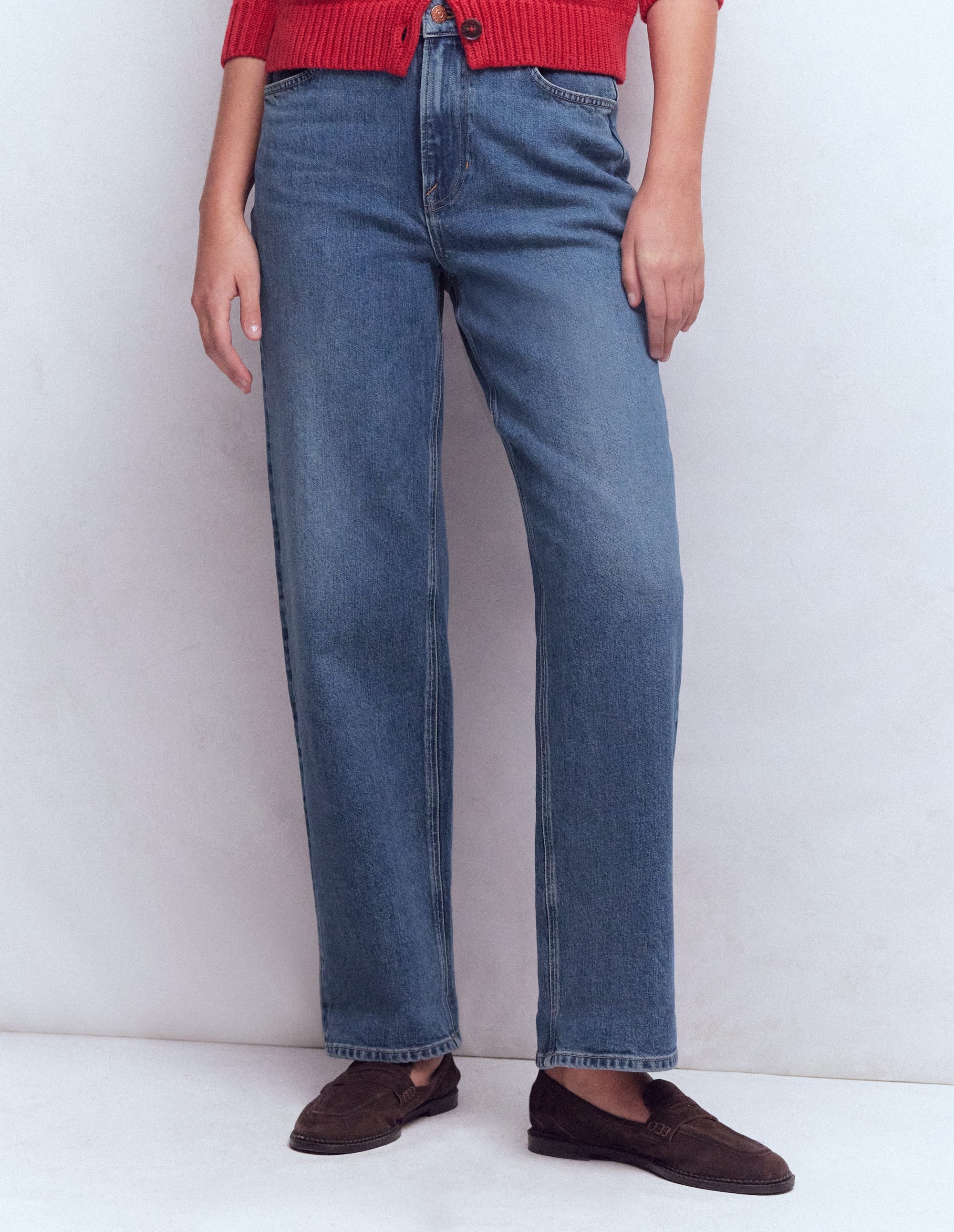 Jeans mit mittelhohem Bund und geradem Bein-Medium Vintage - Image 4
