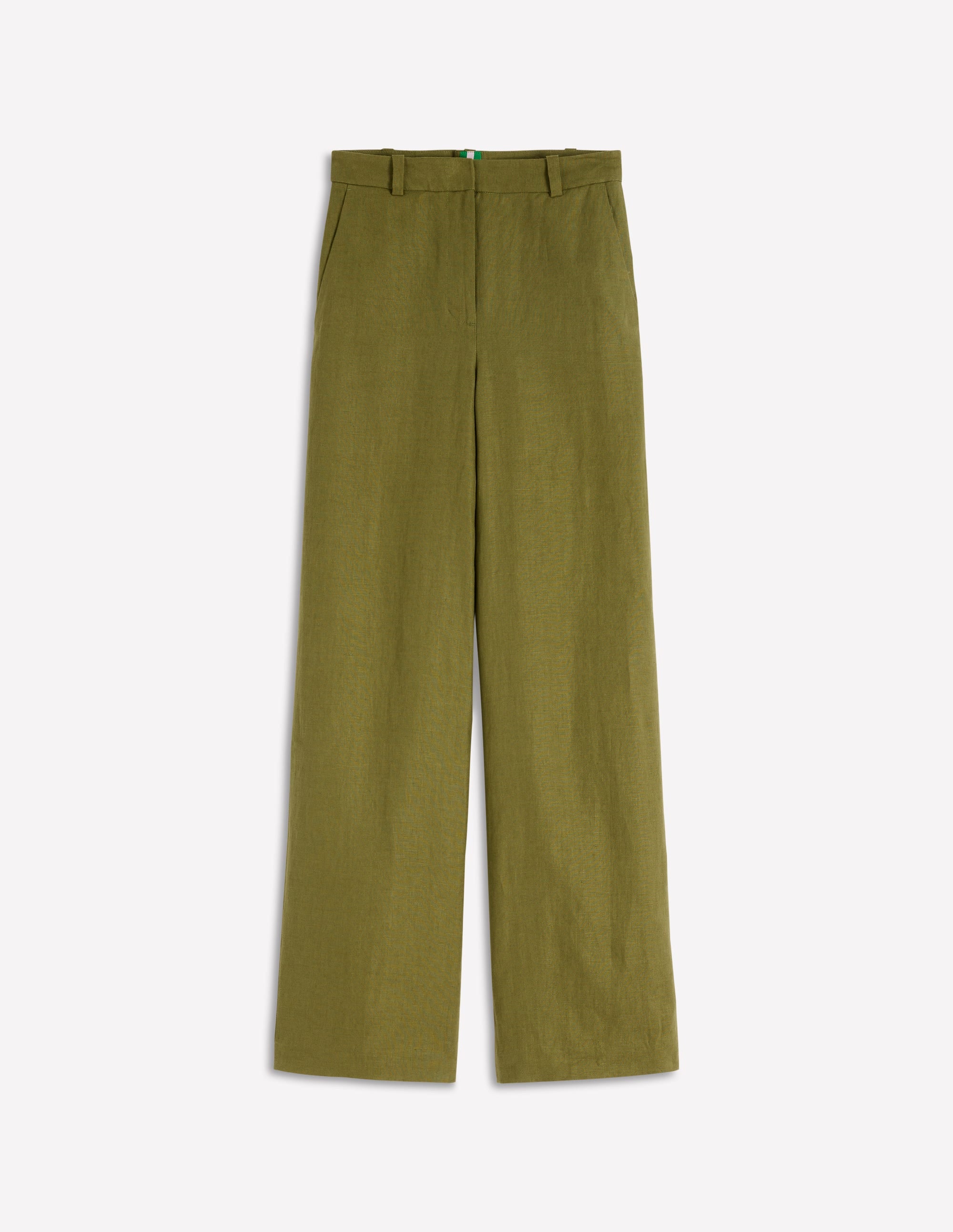Belgravia Linen Trousers-Olive Green - Image 6
