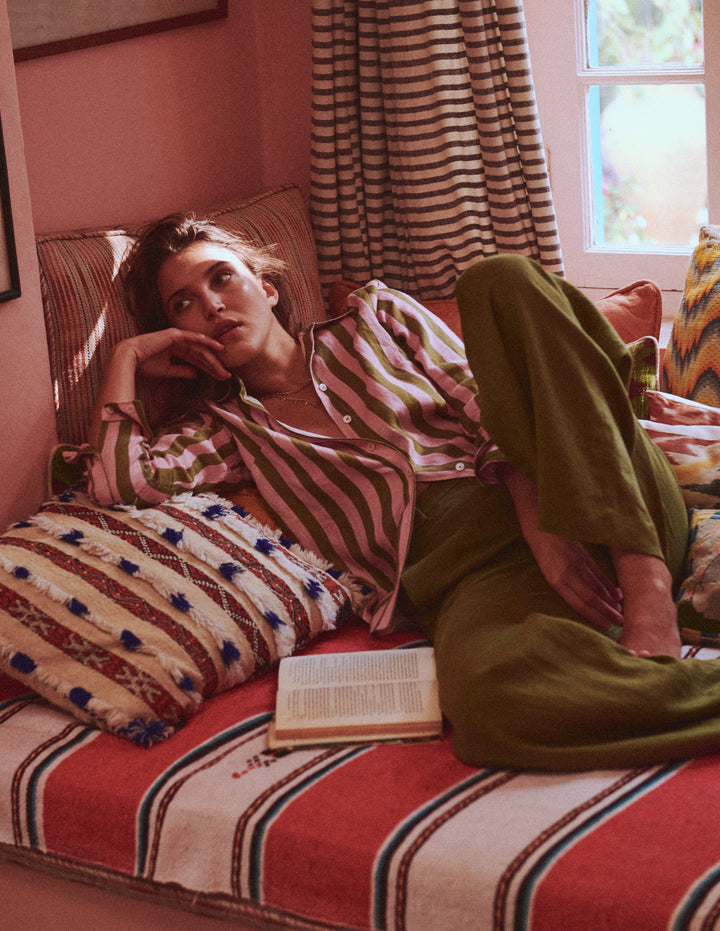 Belgravia Leinenhose-Olivgrün