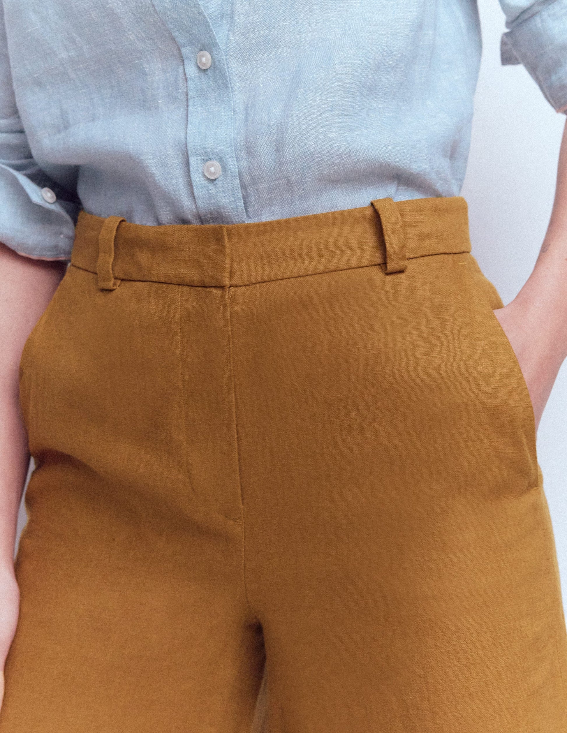 Pantalon Belgravia en lin-Pain d'épices-2