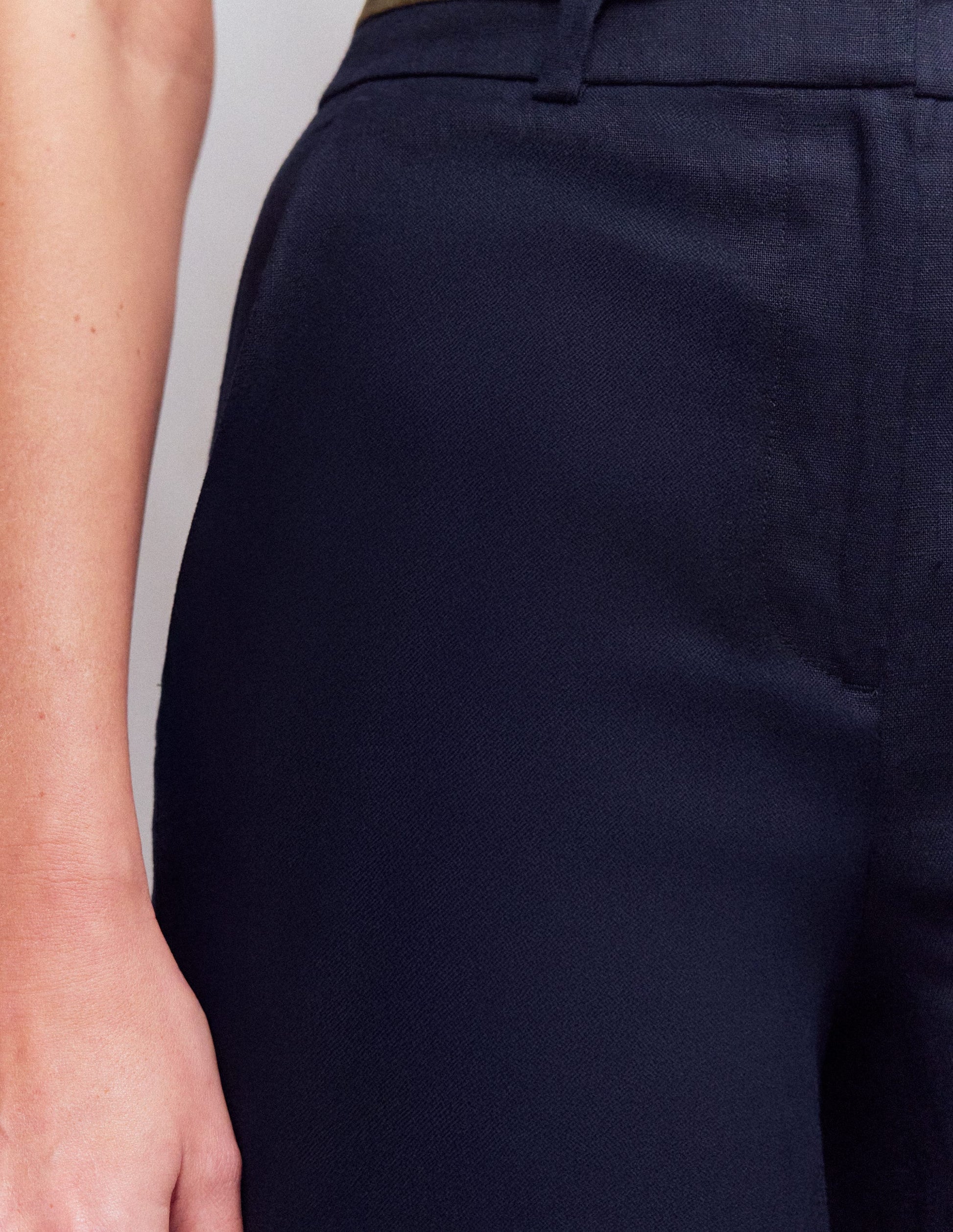 Pantalon Belgravia en lin-Bleu marine-2
