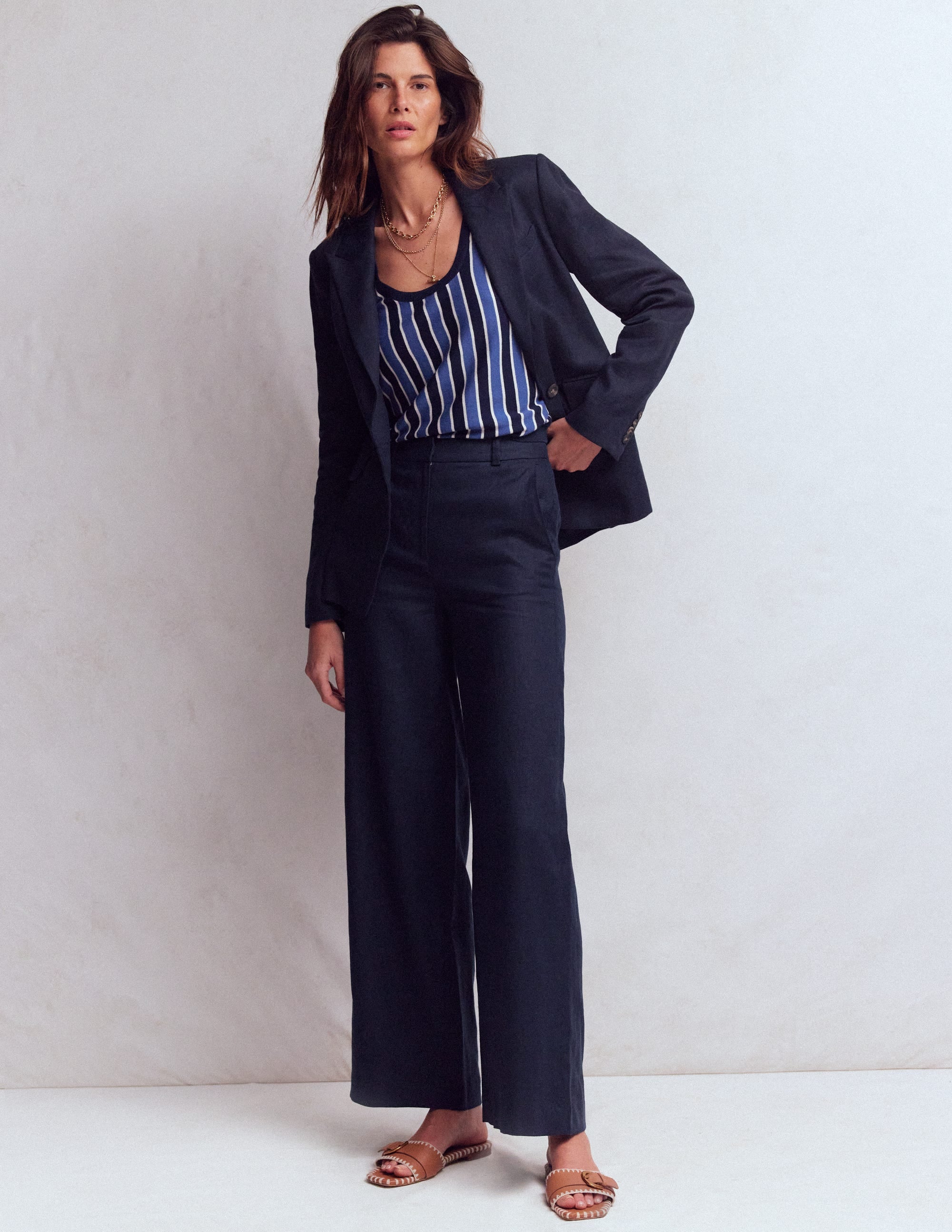 Belgravia Leinenhose-Marineblau - Image 5