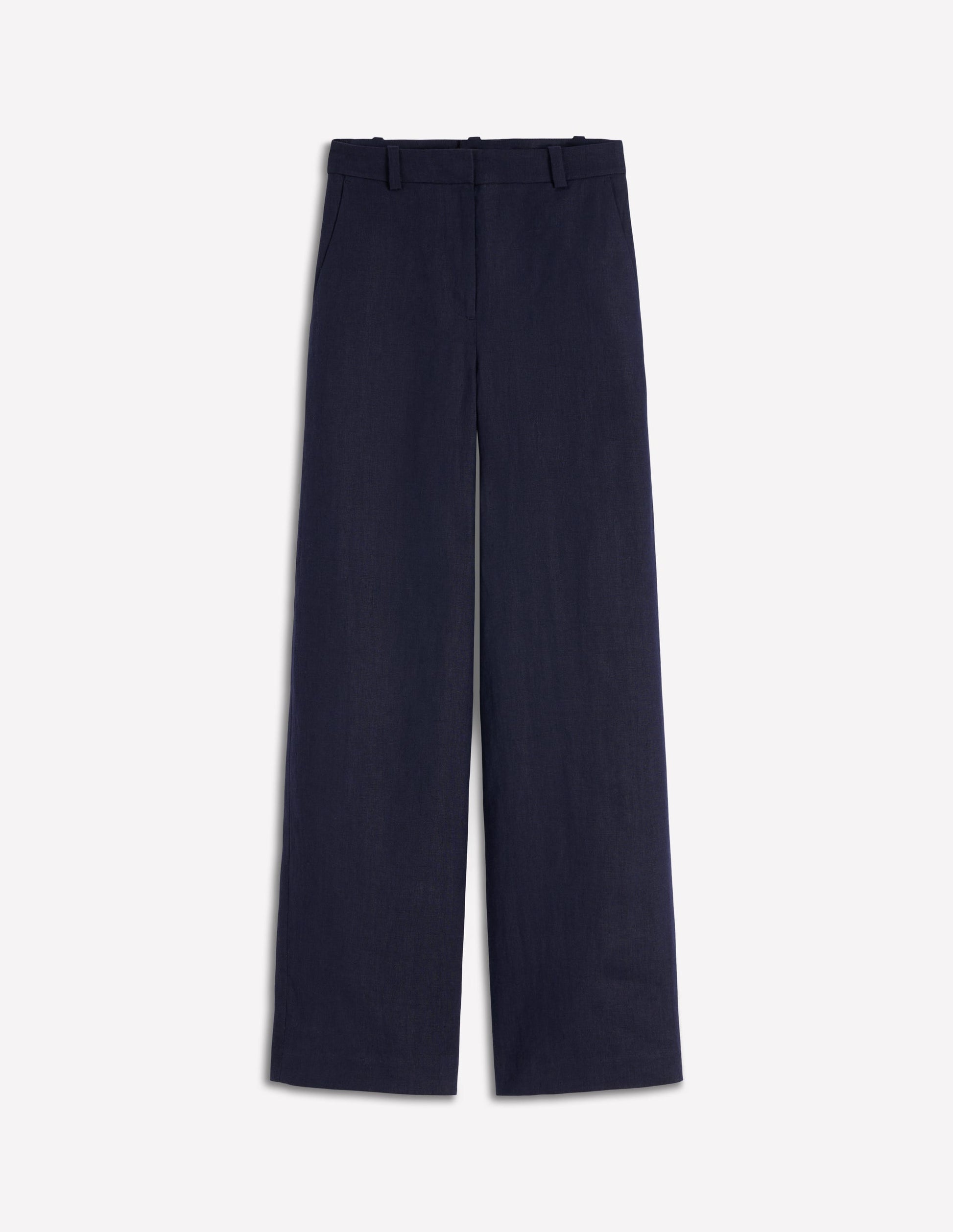 Pantalon Belgravia en lin-Bleu marine-5