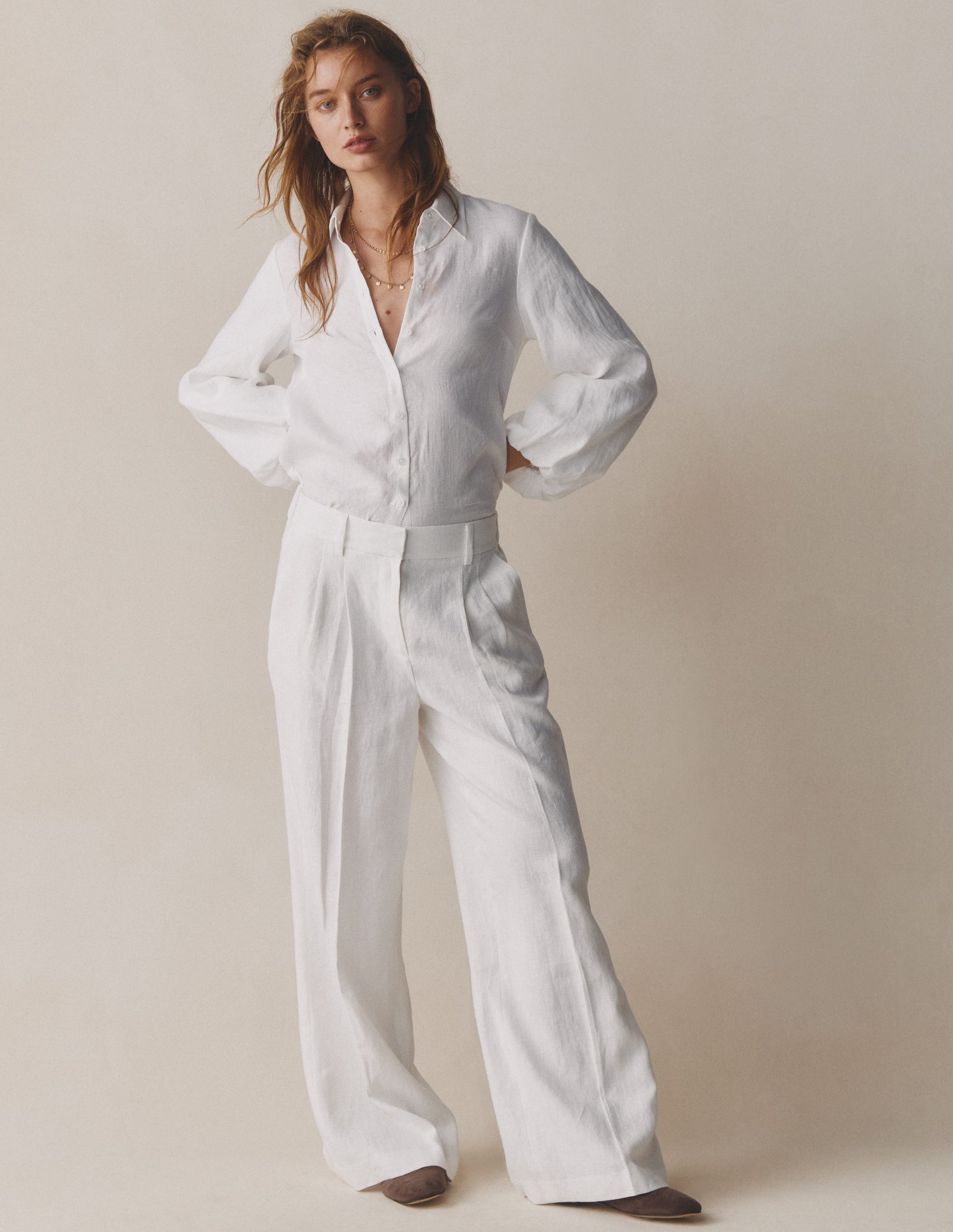 Kensington Leinenhose-Weiß-6