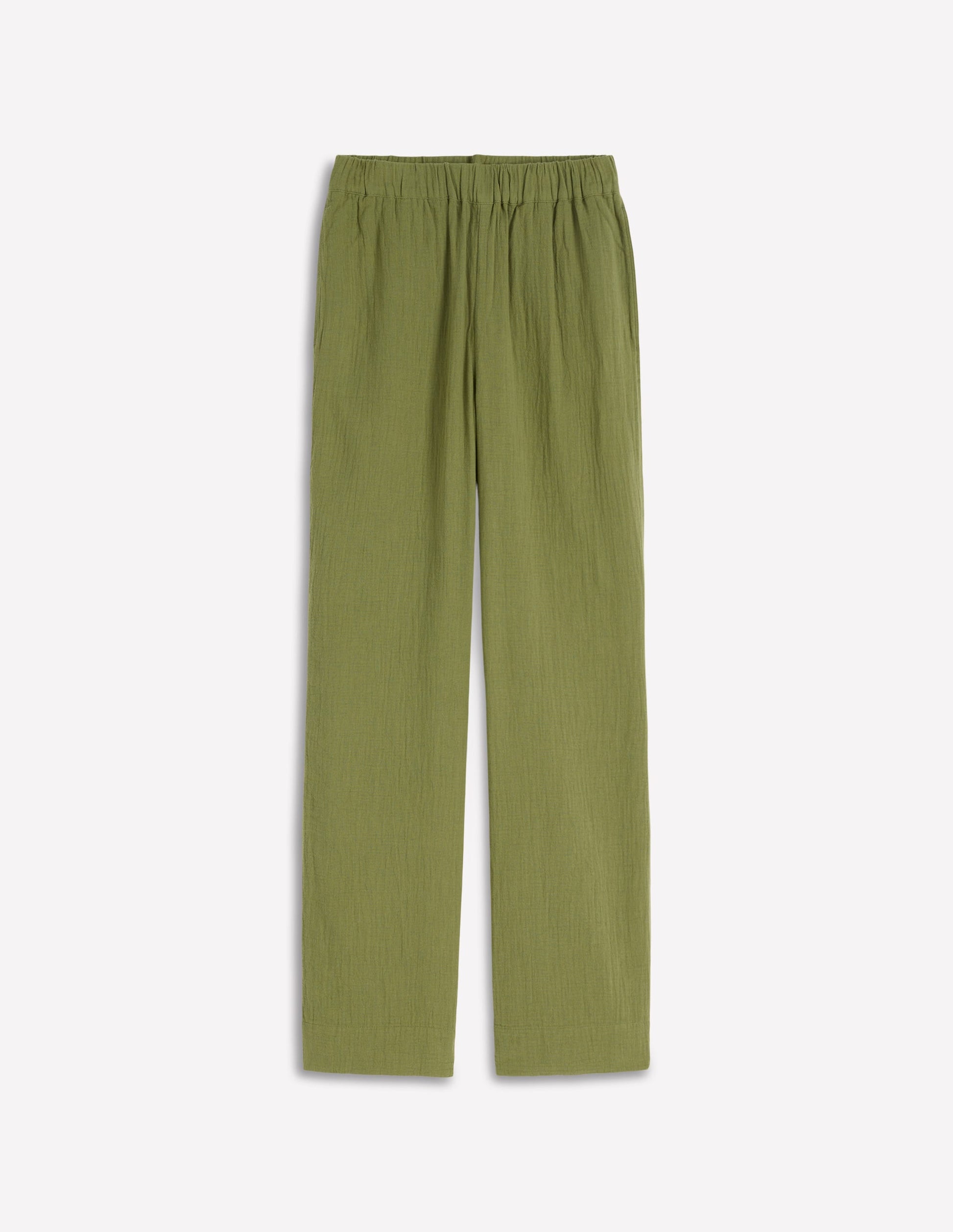 Pantalon double-étoffe à enfiler-Vert Olive-6