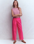 Pantalon Bloomsbury en coton-Rose pivoine