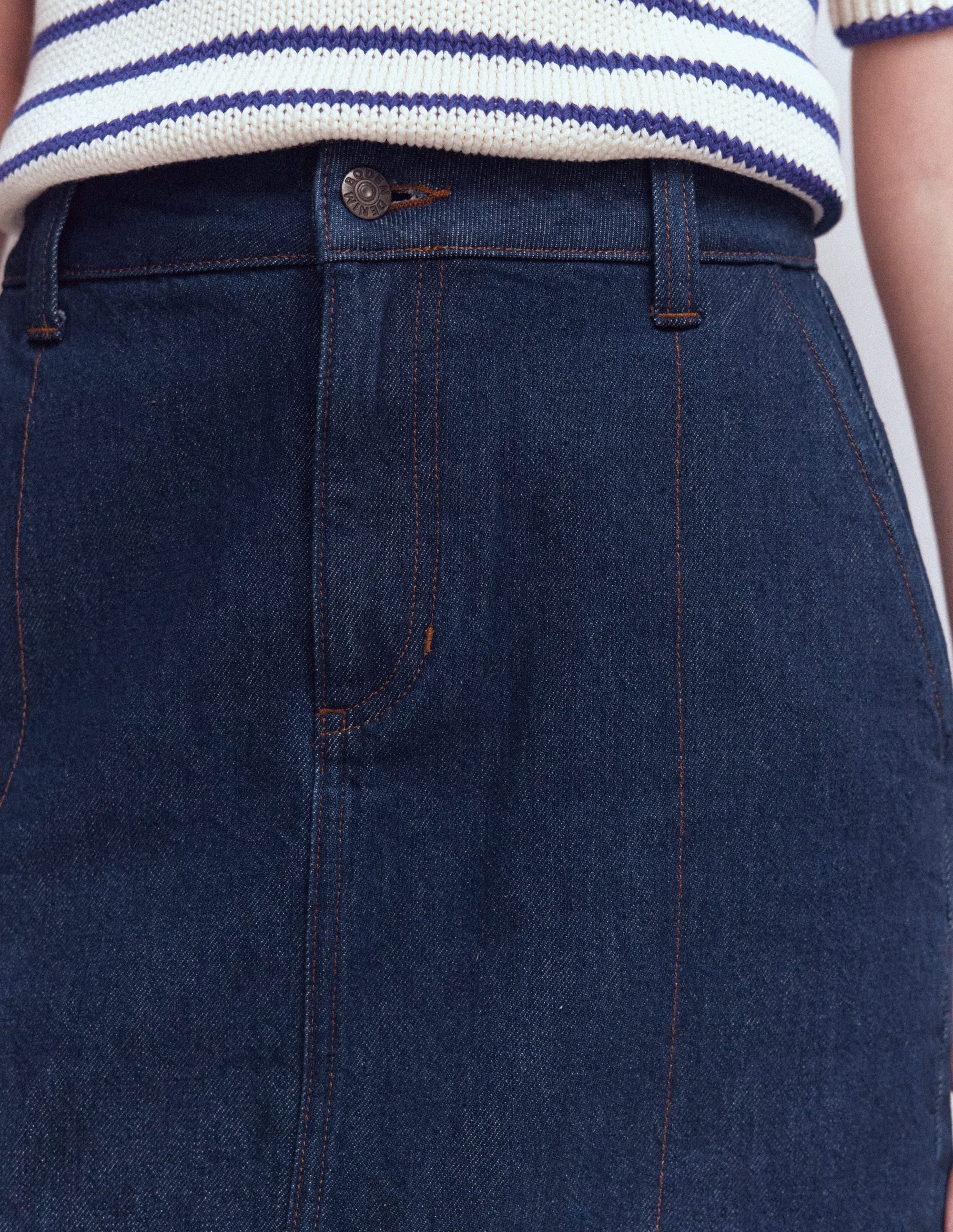 Gerader Jeansrock-Indigo - Image 2